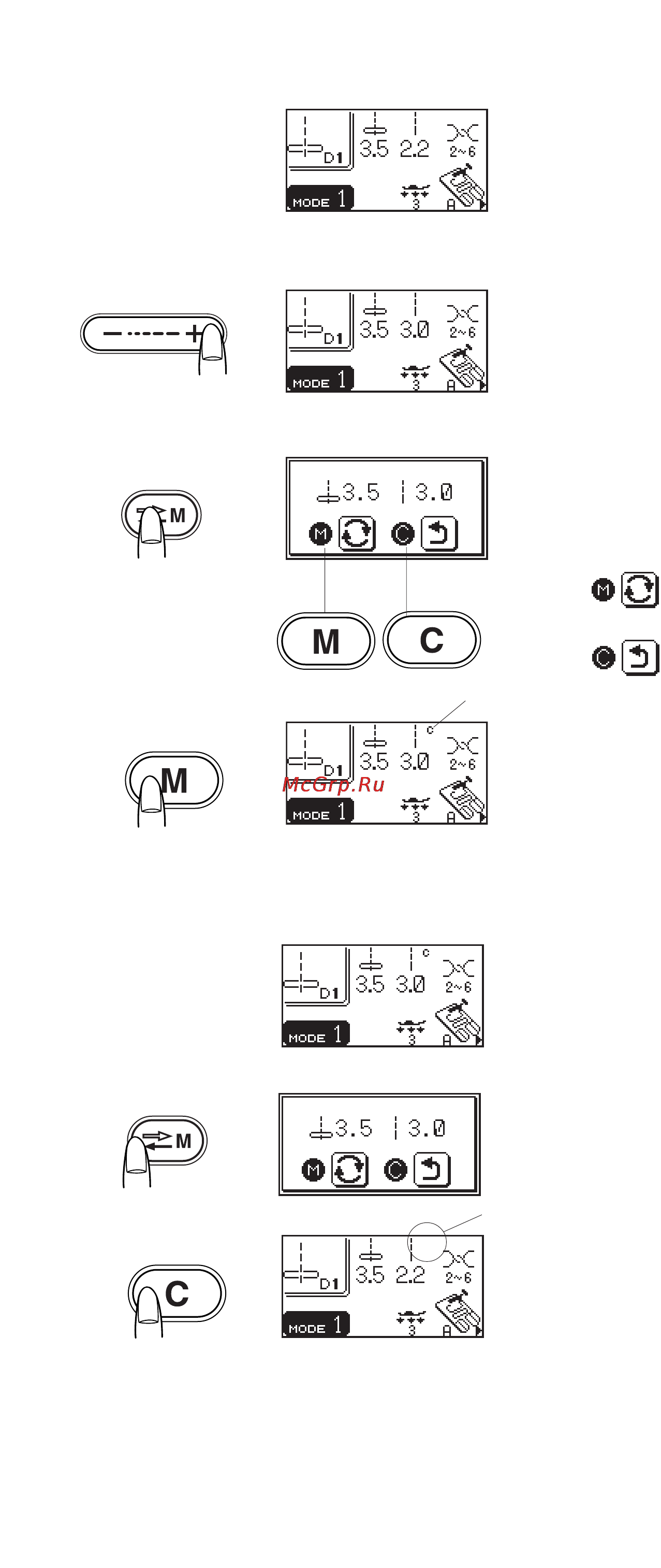 Janome MC 6600 P [35/94] Вызов первоначальных установок