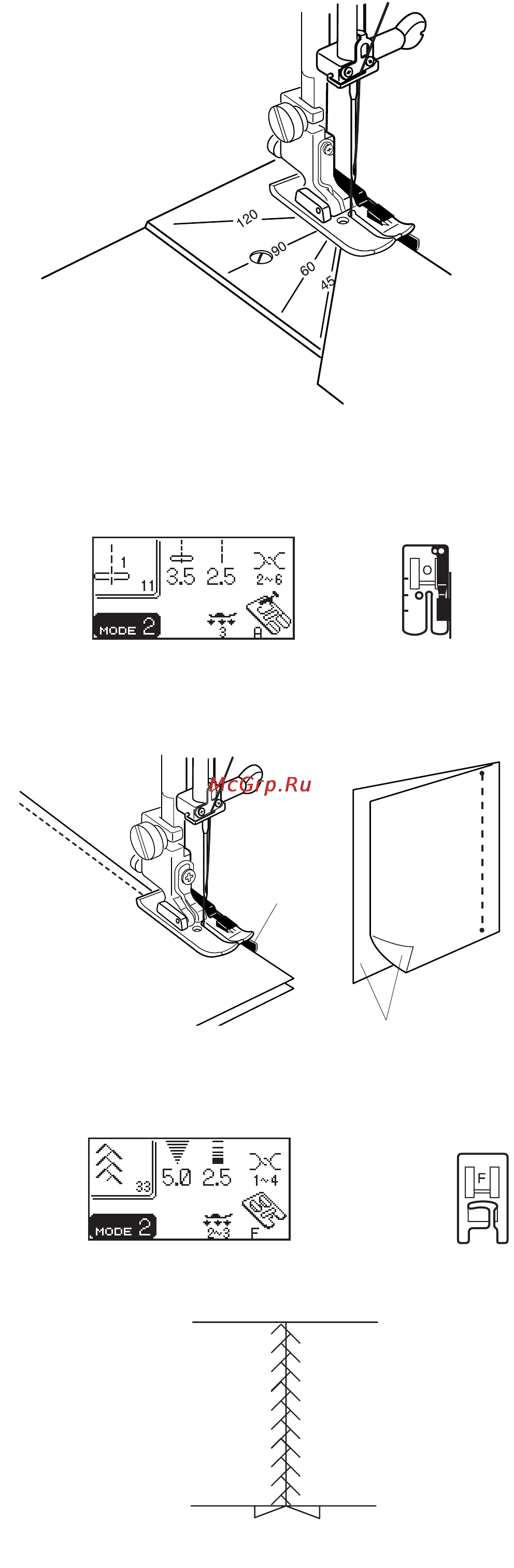 Janome MC 6600 P [47/94] Пэчворк и квилтинг режим 2