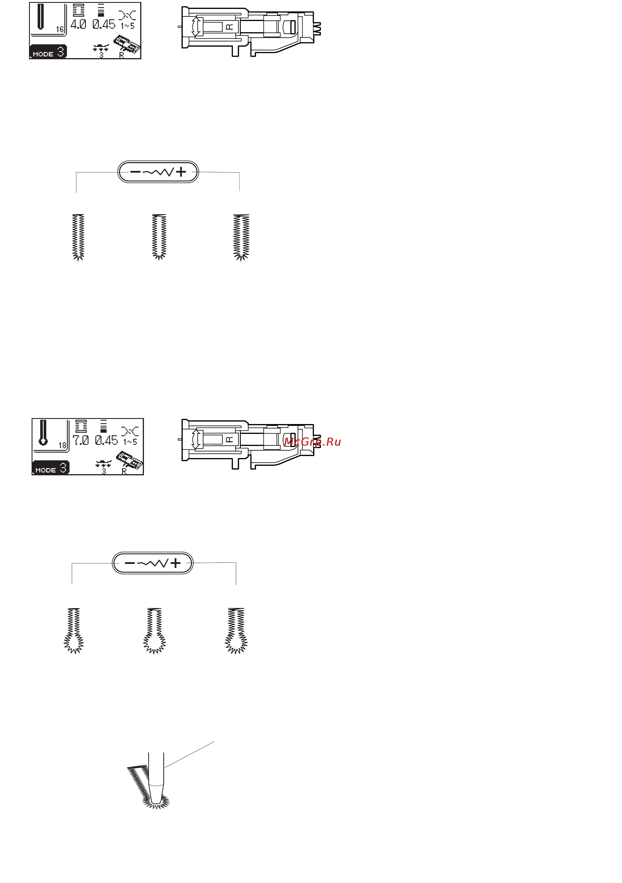 Janome MC 6600 P [59/94] Закругленная петля 16 17