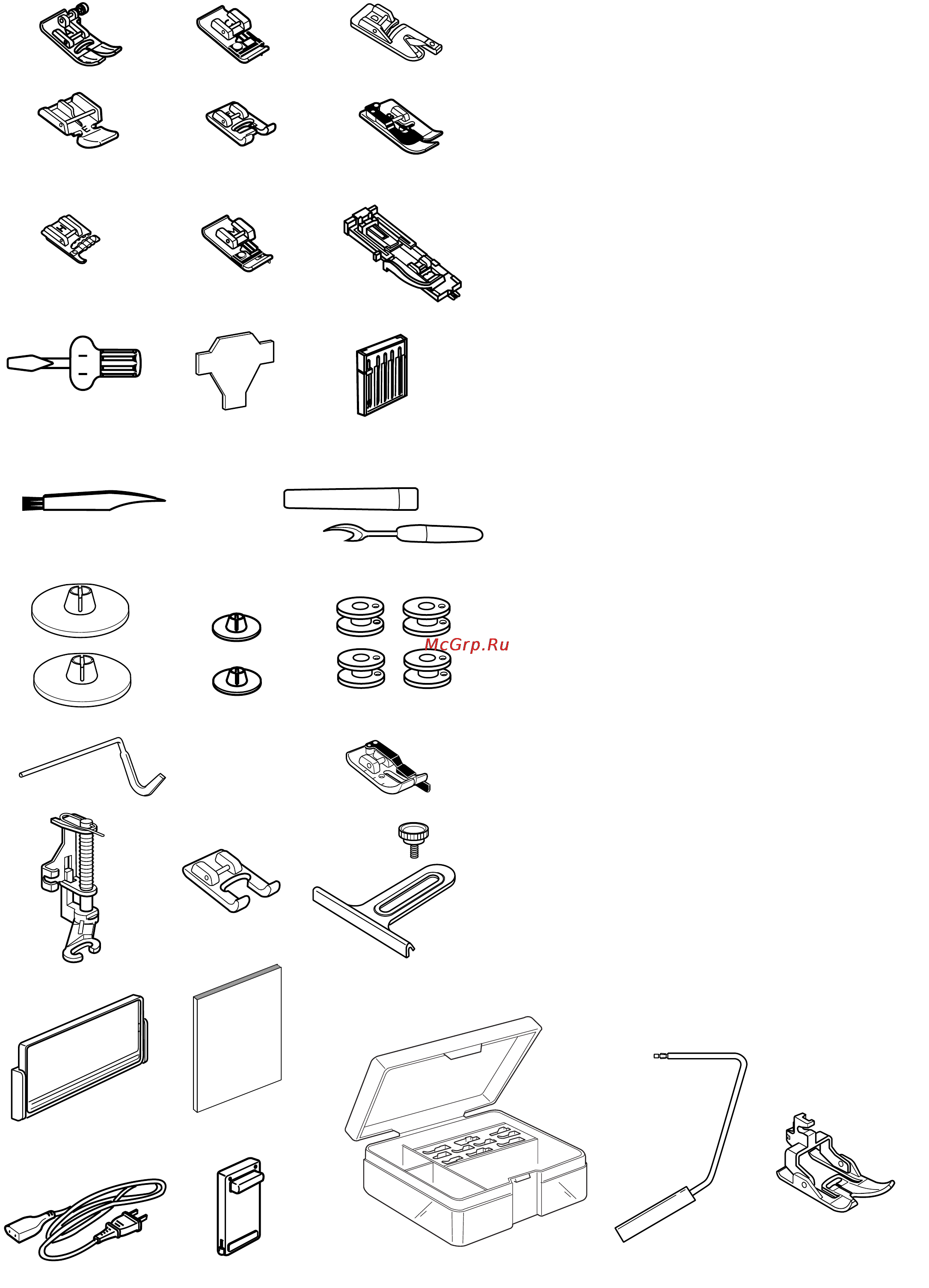 Janome MC 6600 P [6/94] Стандартные аксессуары