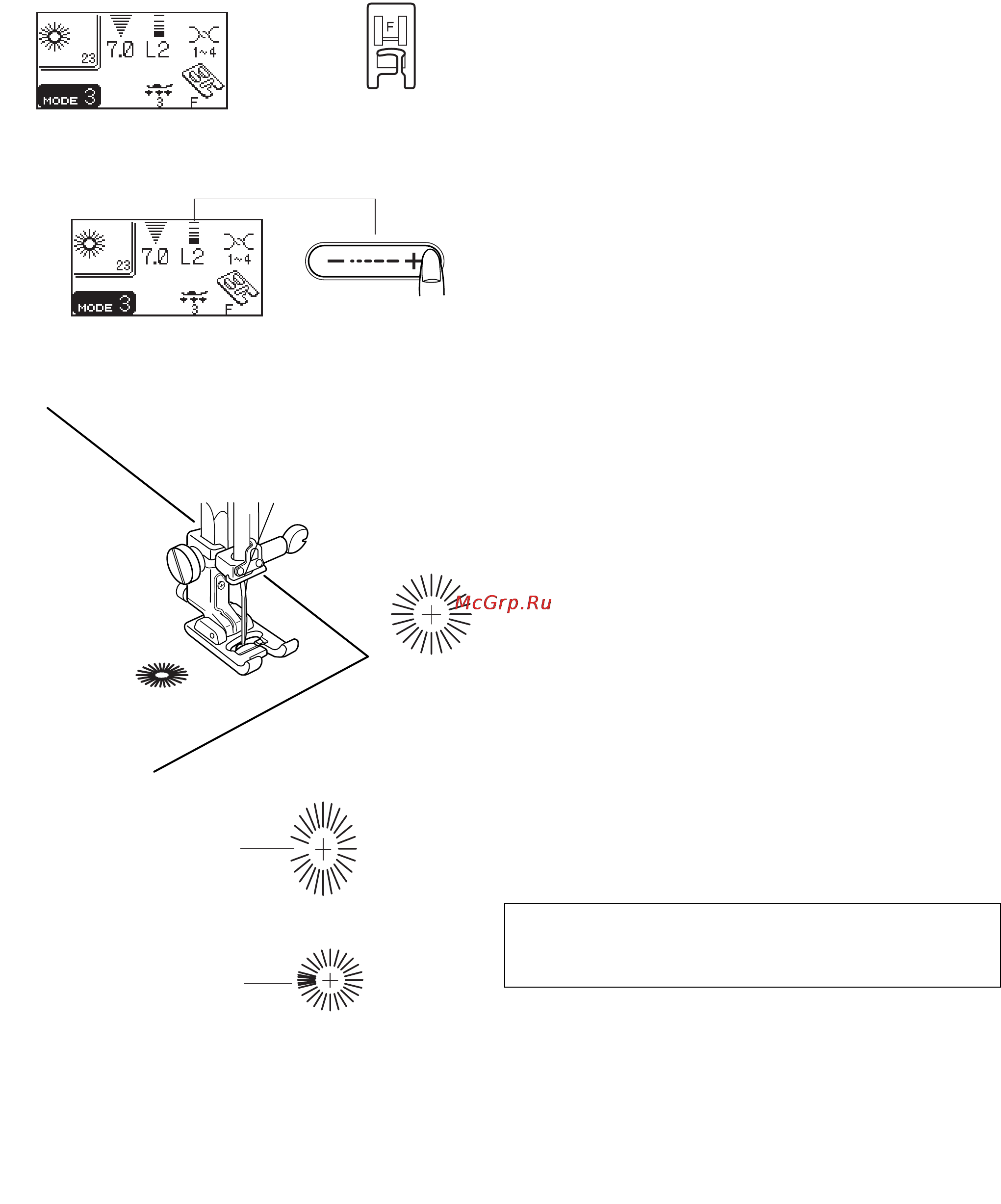 Janome MC 6600 P [65/94] Выполнение глазков