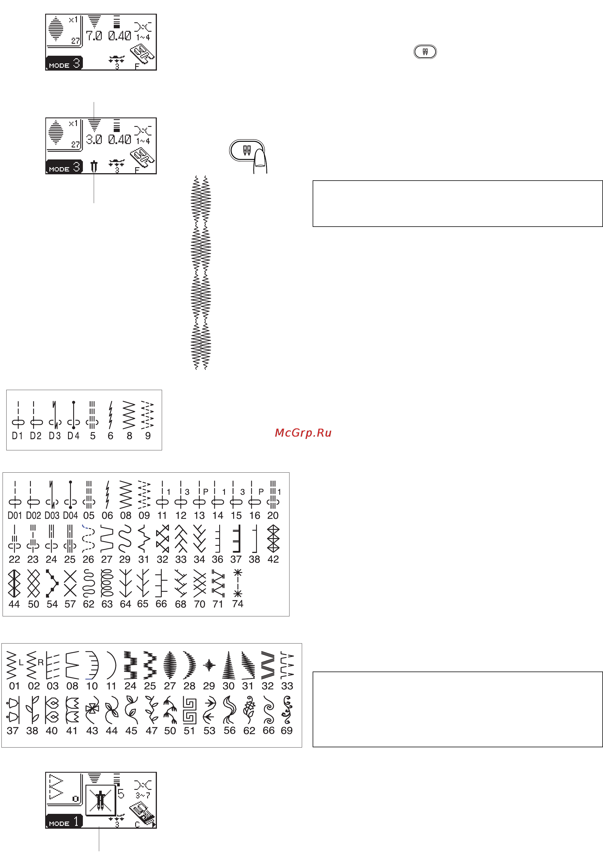 Janome MC 6600 P [87/94] Mode 1