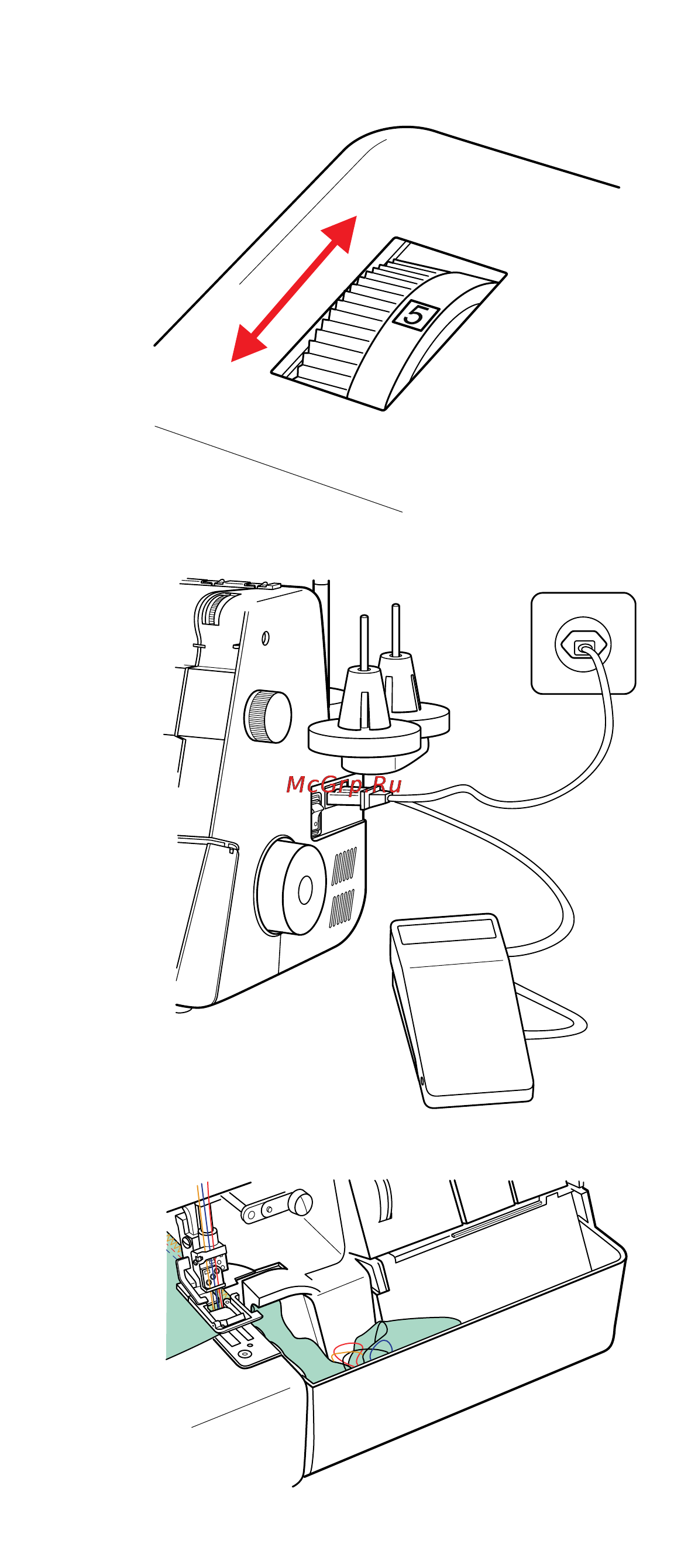Janome 1200D [40/57] Установка давления лапки на ткань
