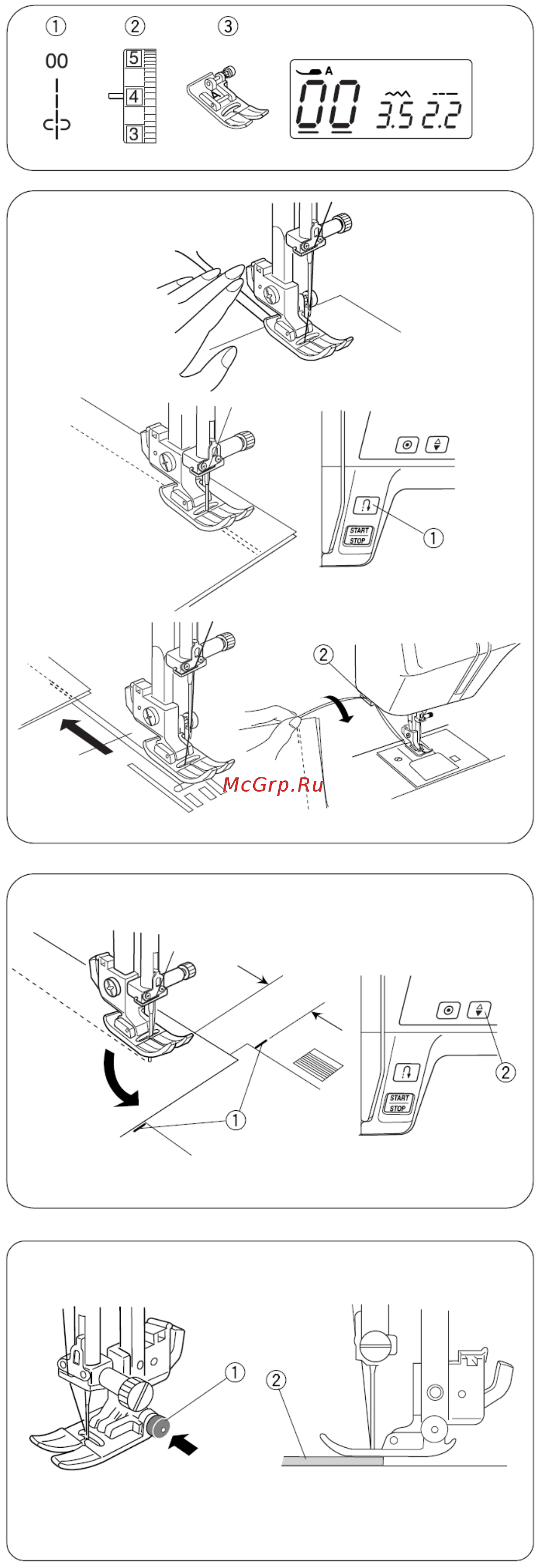 Janome DC 603 (DECOR COMPUTER) [21/48] Шитье прямой строчкой
