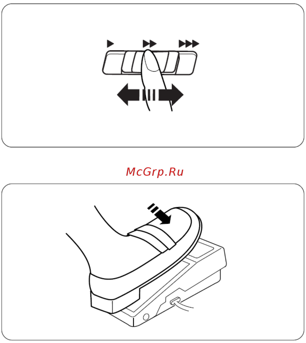 Janome DC 603 (DECOR COMPUTER) [7/48] Ползунок регулировки скорости