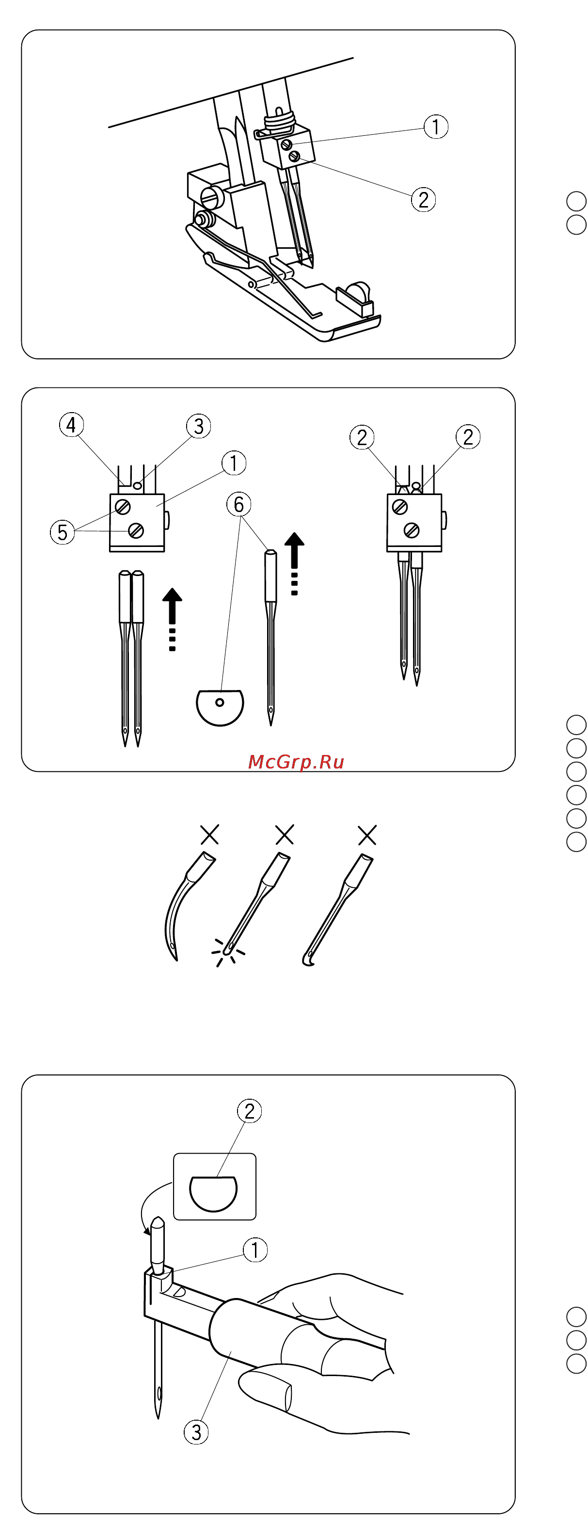 Janome 714D [10/48] Как использовать иглодержатель