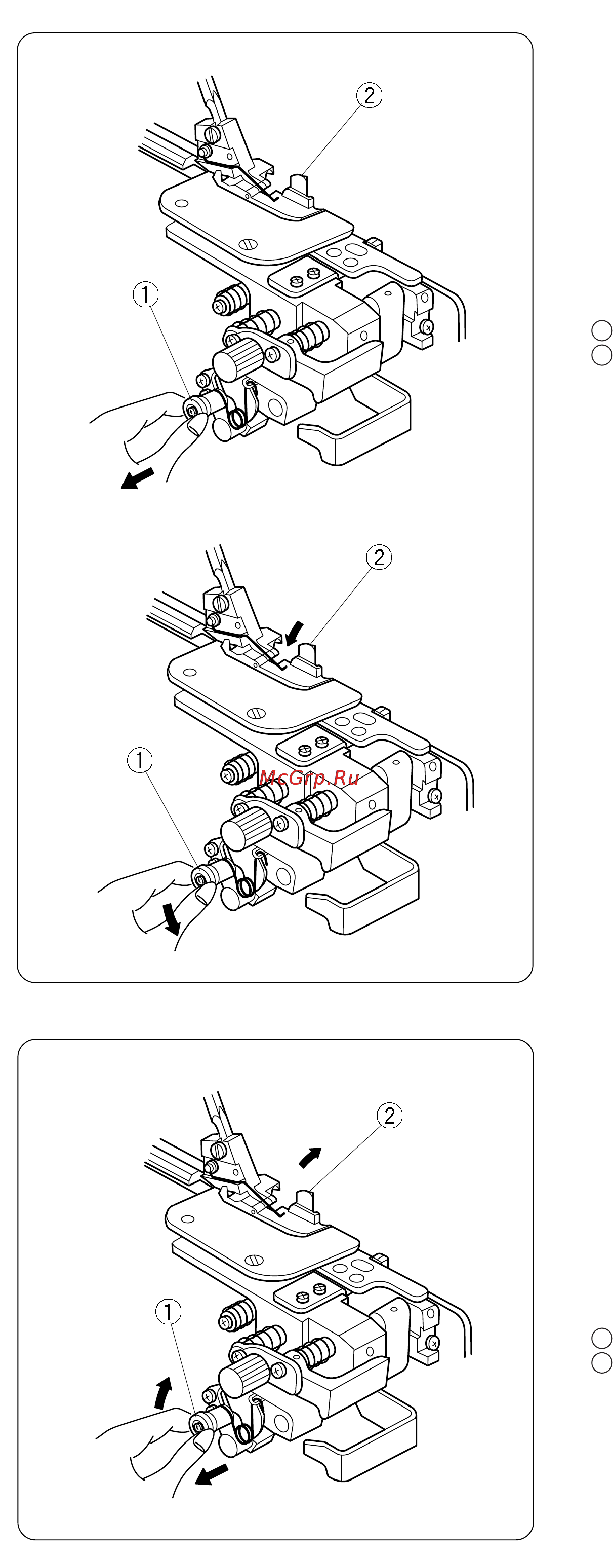 Janome 714D [13/48] Отключение верхнего ножа