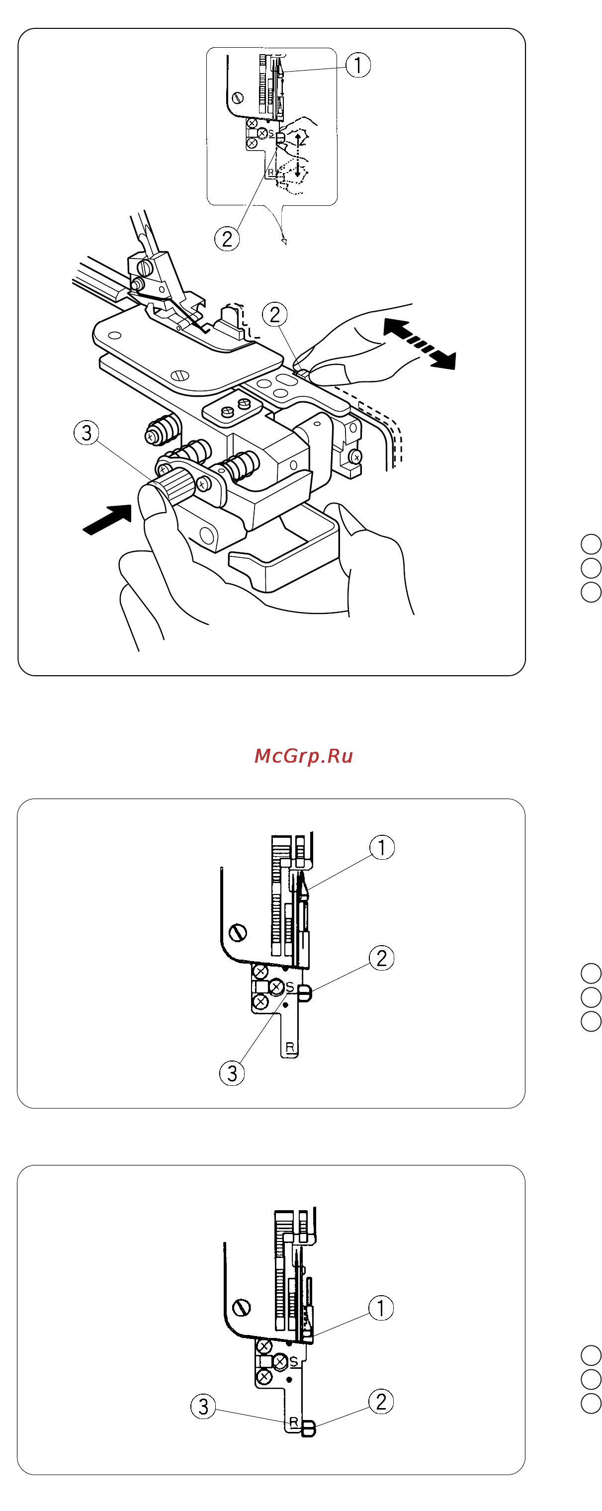 Janome 714D [15/48] Установочный винт игольной пластины возврат к стандартному оверлочиванию или роликовым швам