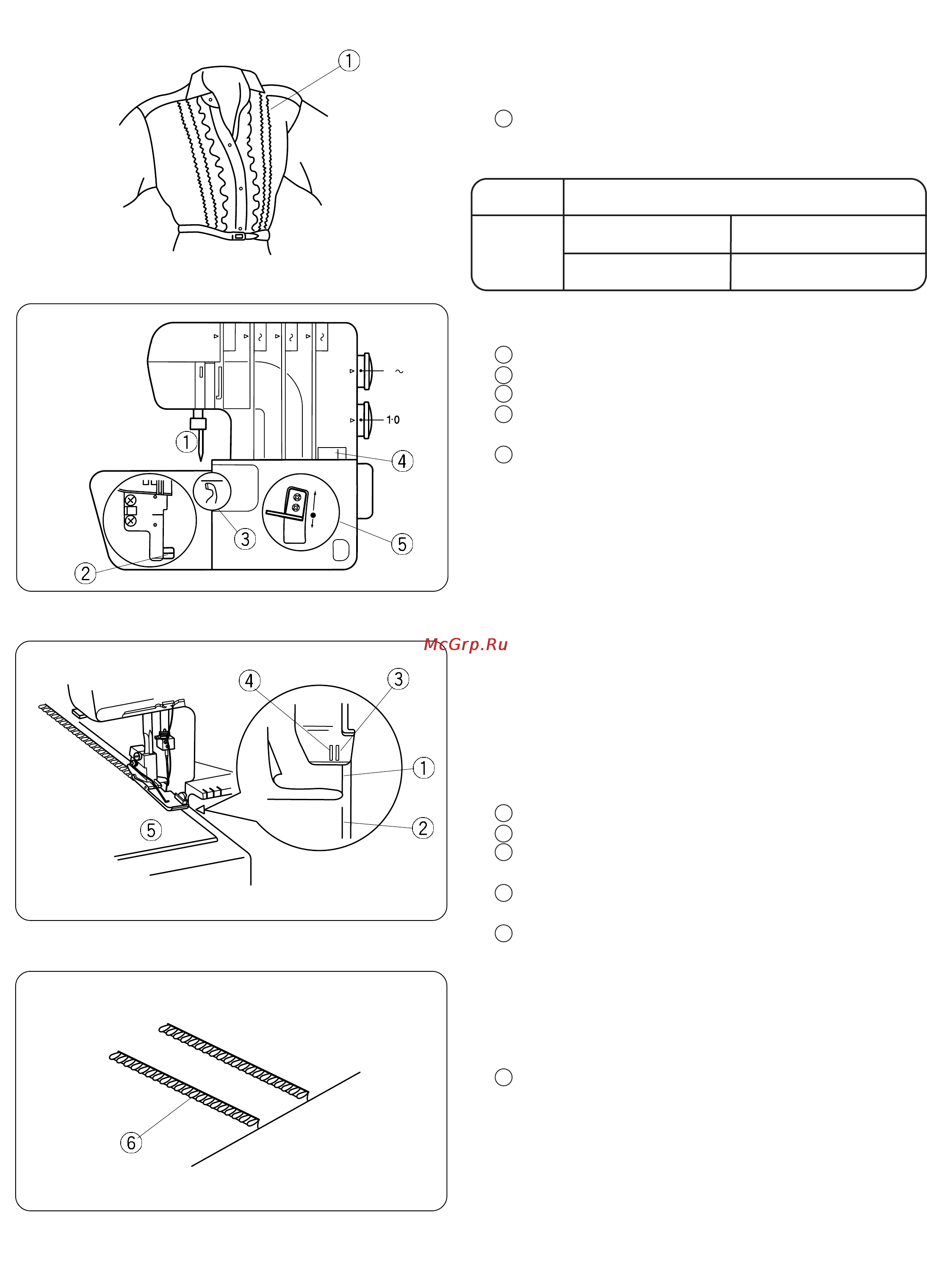 Janome 714D [43/48] Мелкие складки