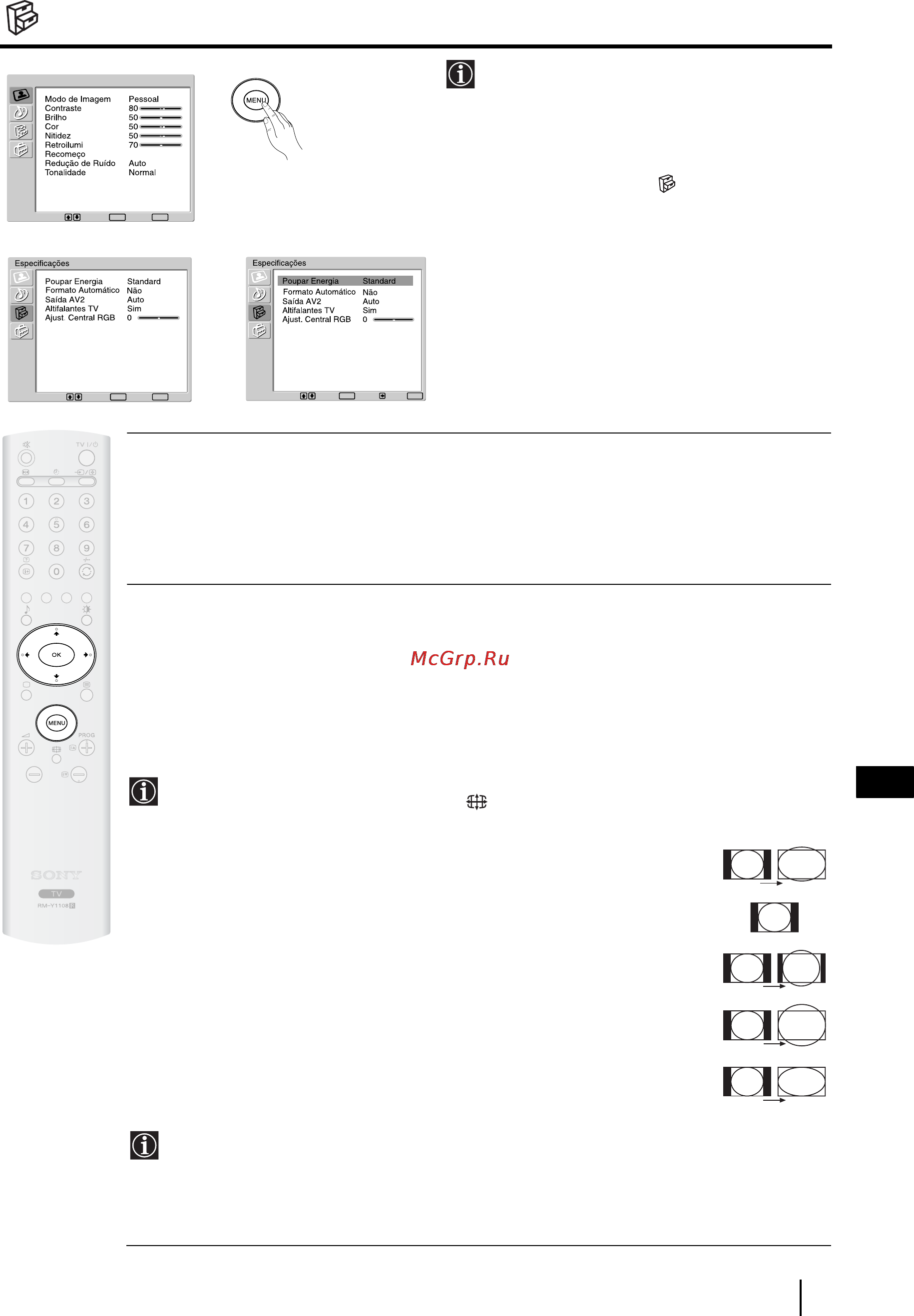 Sony VEGA KLV-30HR3 [119/134] Menú especificações