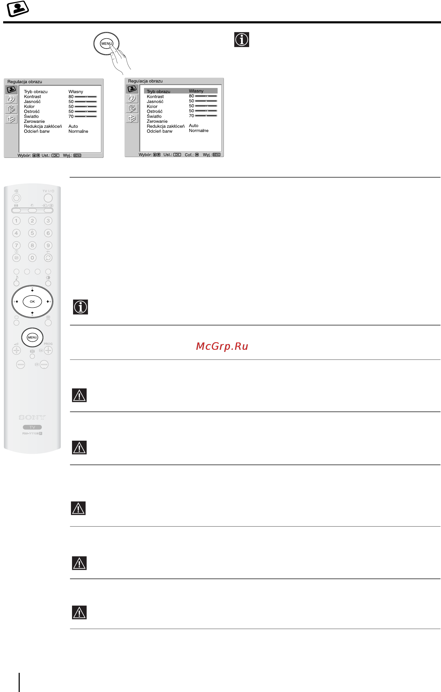 Sony VEGA KLV-30HR3 [83/134] Menu regulacja obrazu