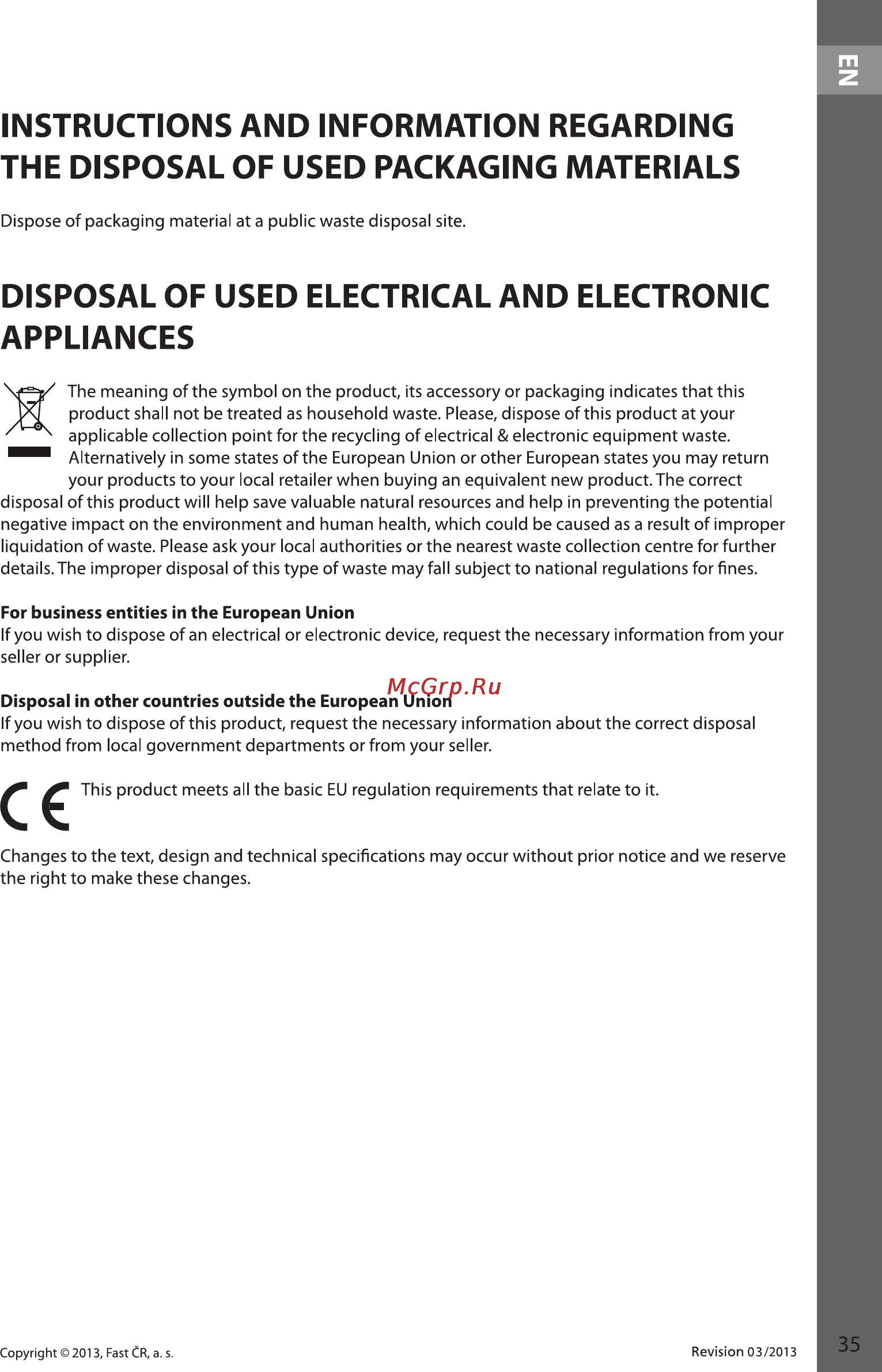 Sencor SLE 3210M4 [35/36] Disposal of used electrical and electronic appliances