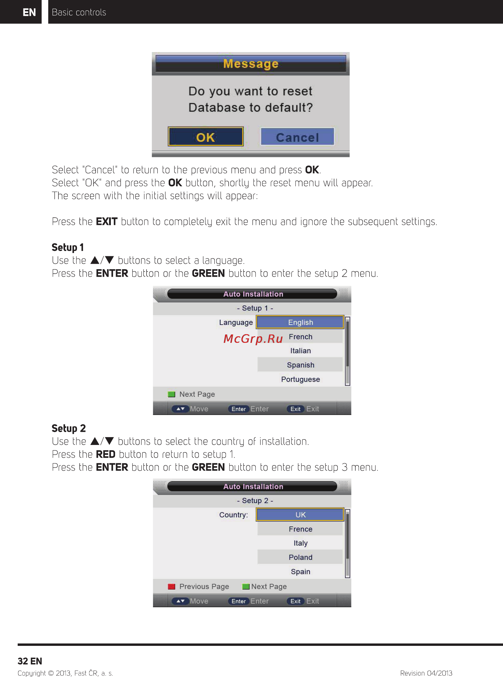 Sencor SLE 24F54M4 [34/68] Do you want to reset database to default
