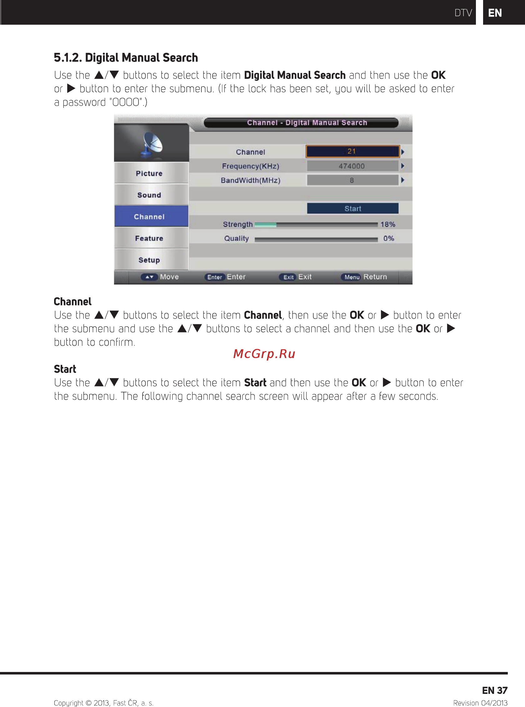 Sencor SLE 24F54M4 [39/68] Digital manual search