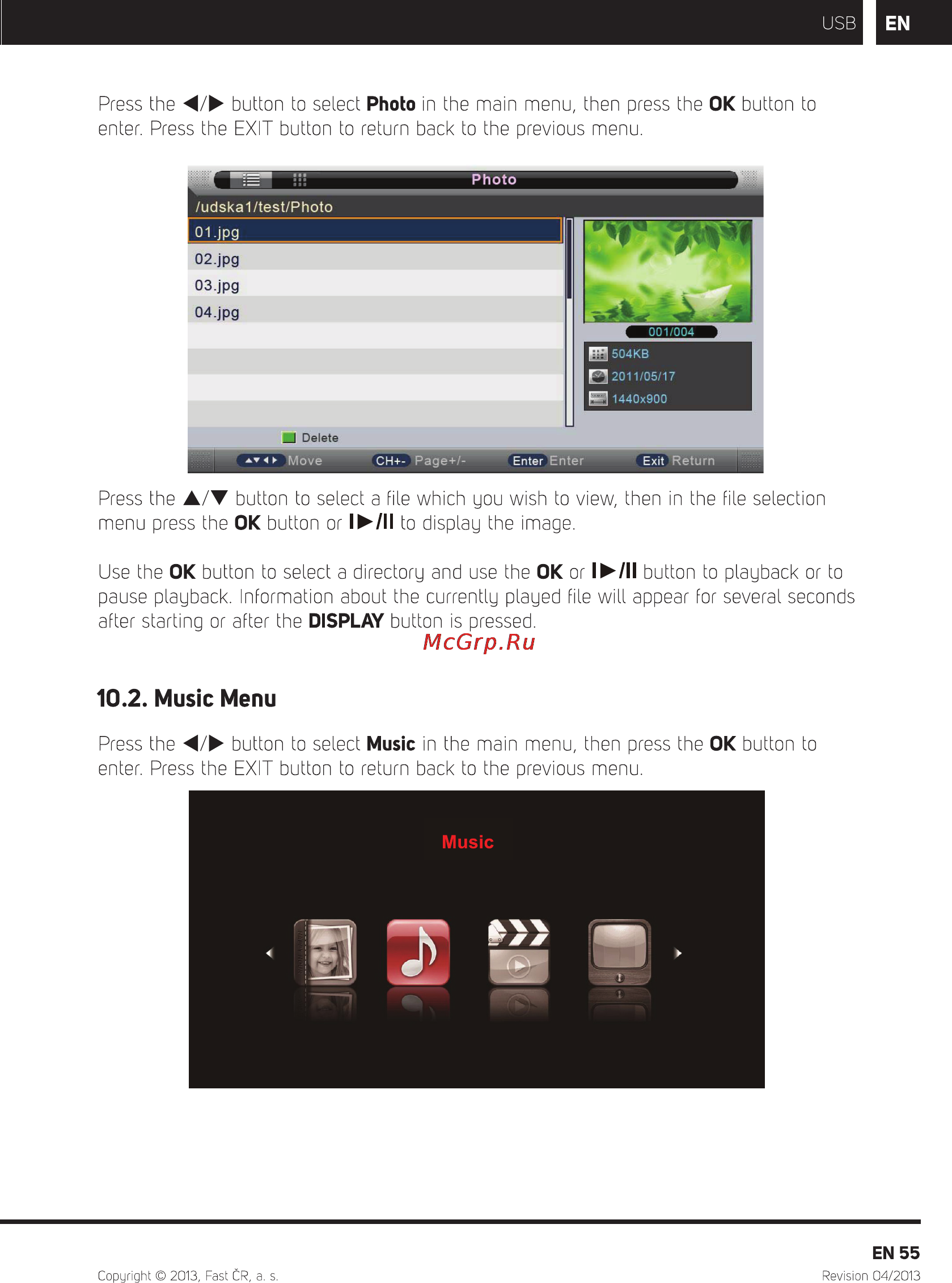 Sencor SLE 24F54M4 [57/68] Music menu