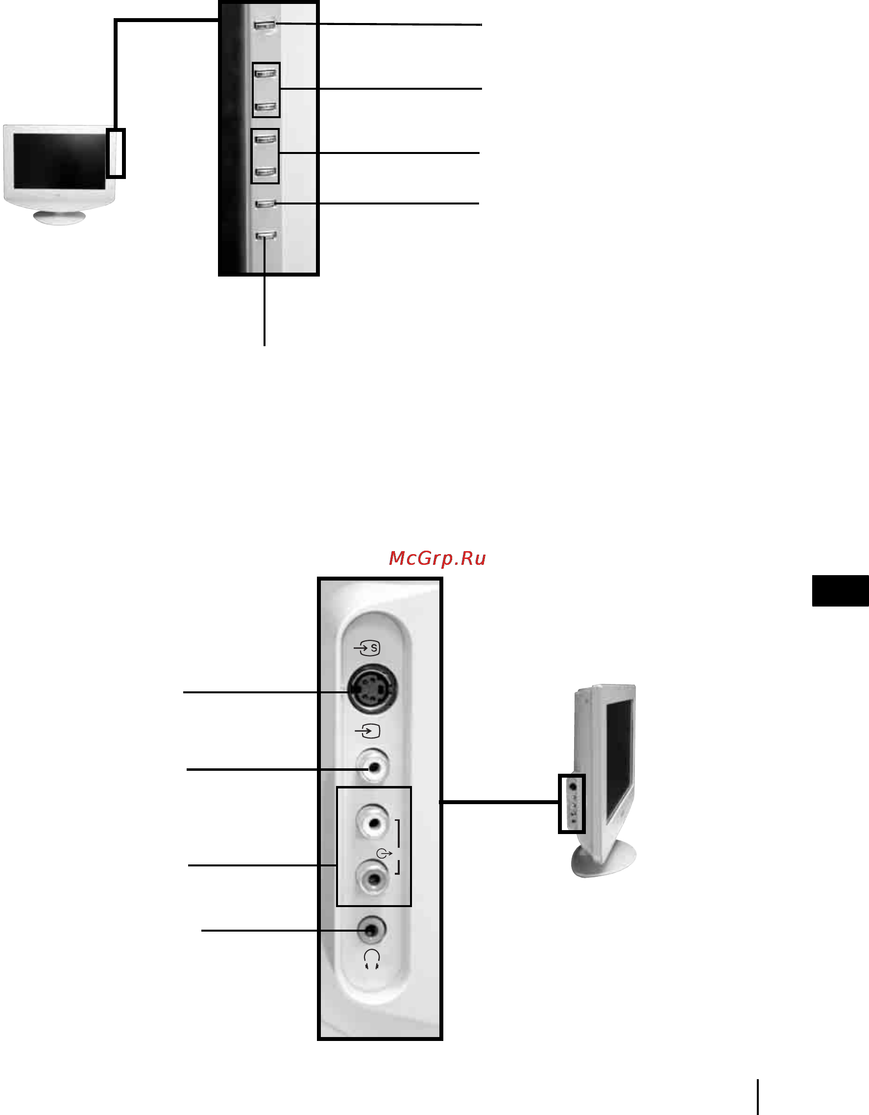 Sony VEGA KLV-17HR3 [136/162] Descrição geral dos botões do televisor e das tomadas laterais