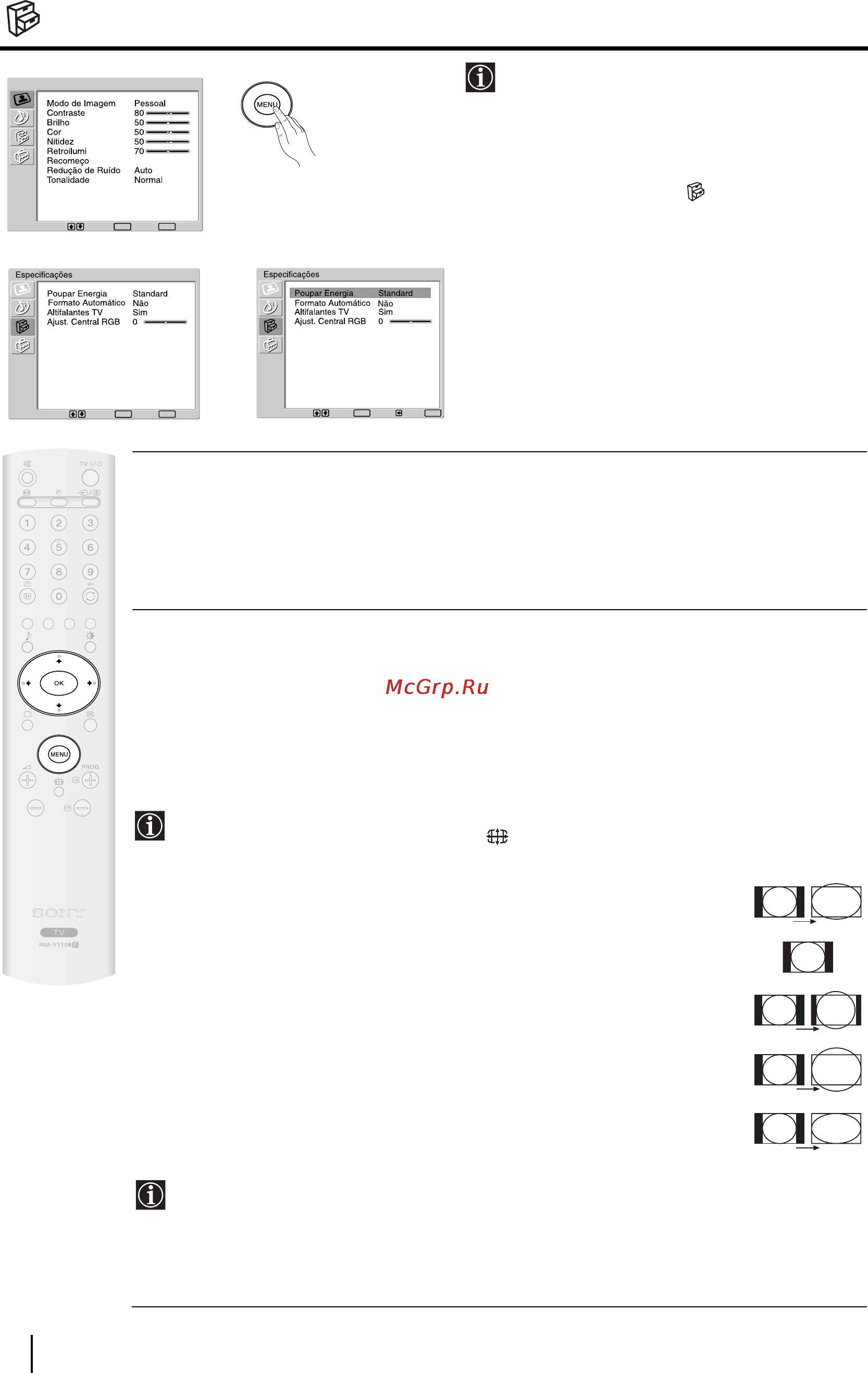 Sony VEGA KLV-17HR3 [147/162] Menú especificações