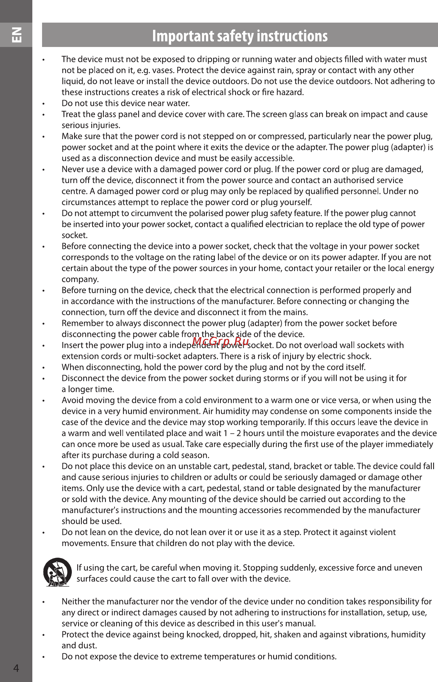 Sencor SLE 22F53M4 [4/36] Important safety instructions