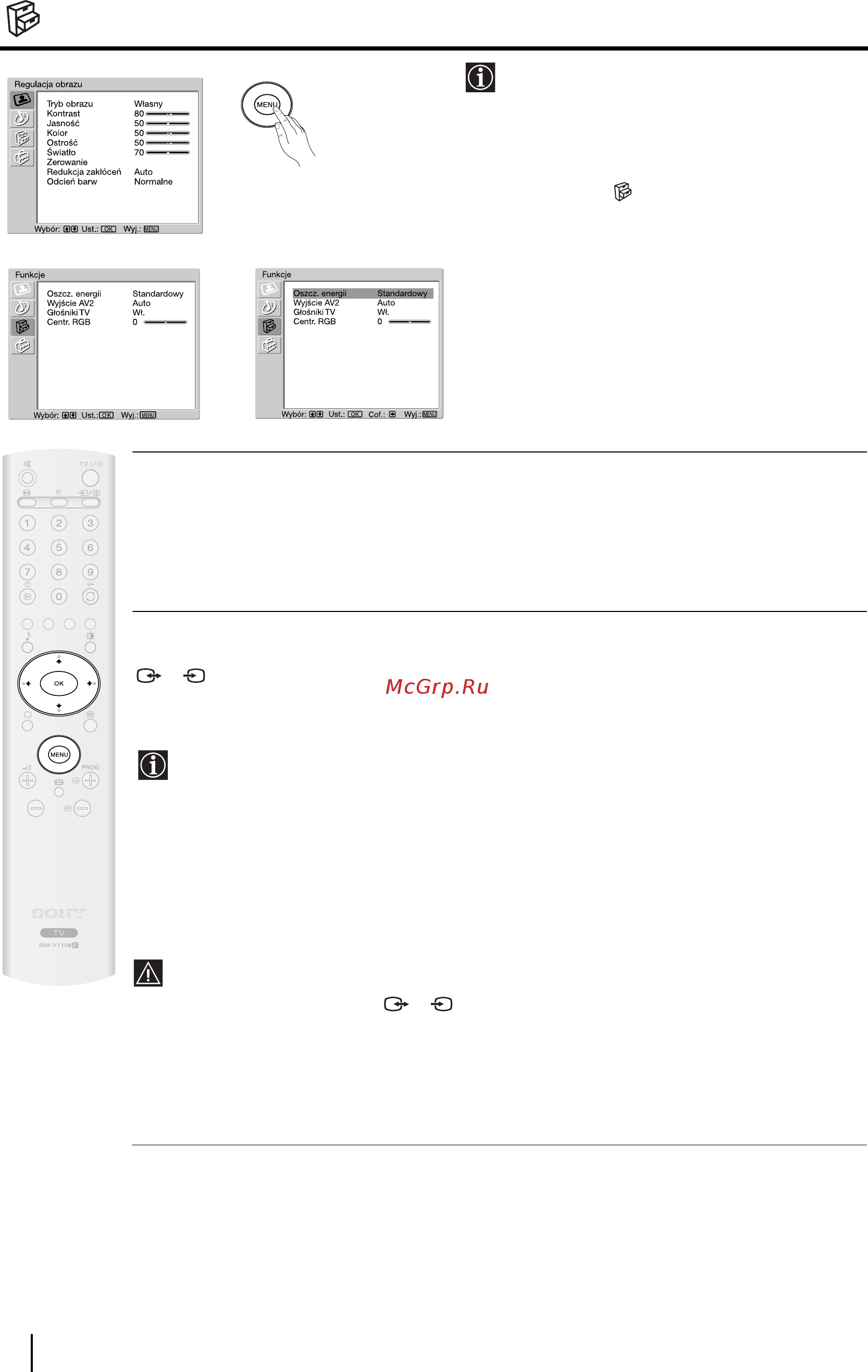 Sony VEGA KLV-20SR3 [107/162] Menu funkcje
