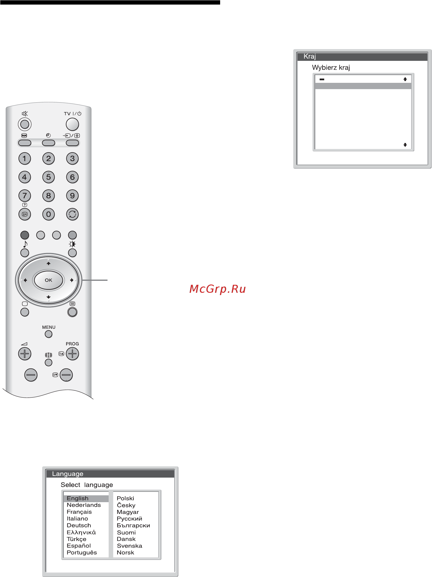 Sony VEGA KLV-15SR3E [158/180] Wybór języka i kraju regionu