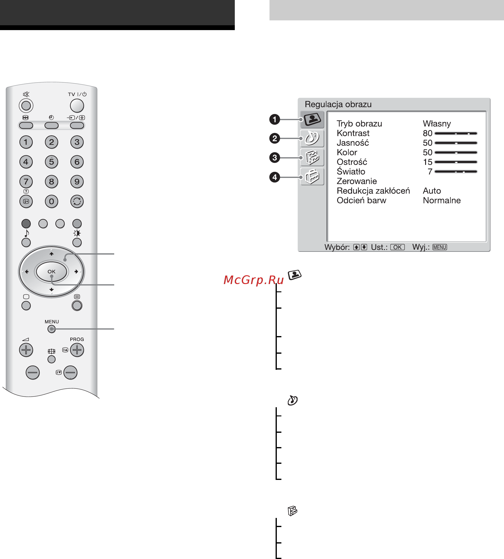 Sony KLV-15 SR3/E [162/180] Przeglądanie menu