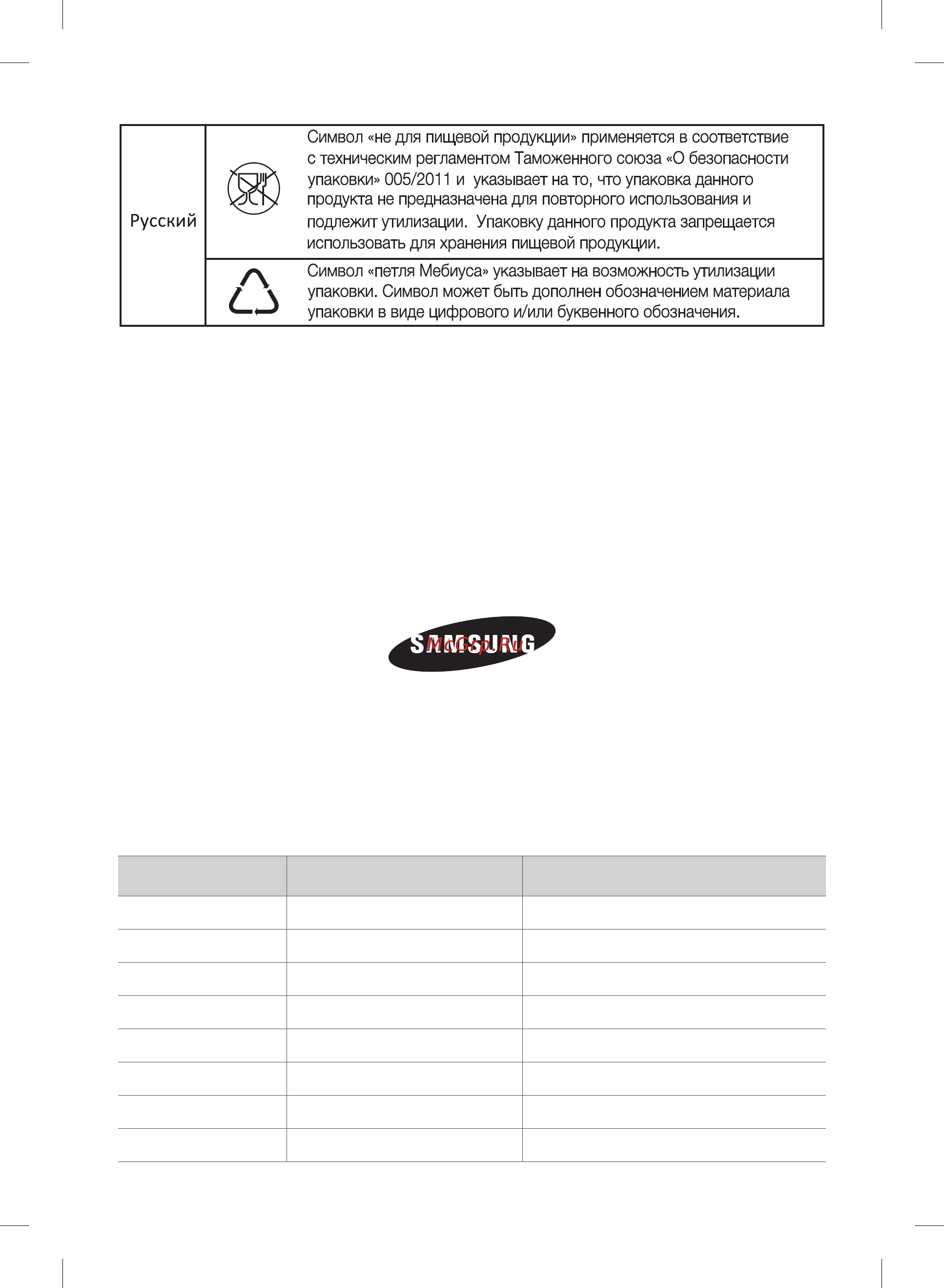 Samsung SR8750 Инструкция по эксплуатации онлайн [40/40] 87202