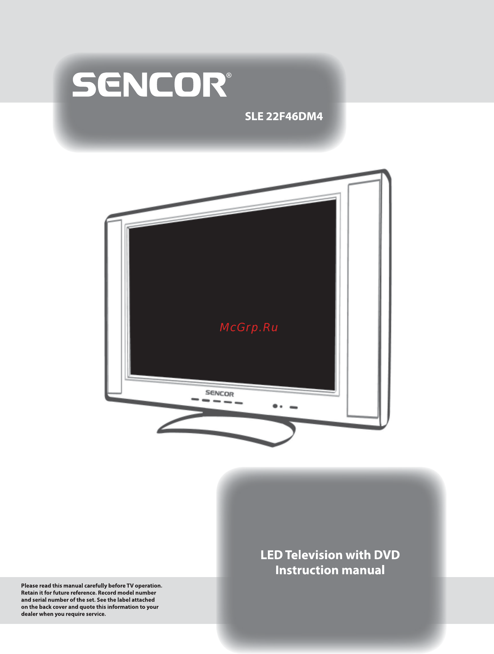 Sencor SLE 22F46DM4 Инструкция по эксплуатации онлайн