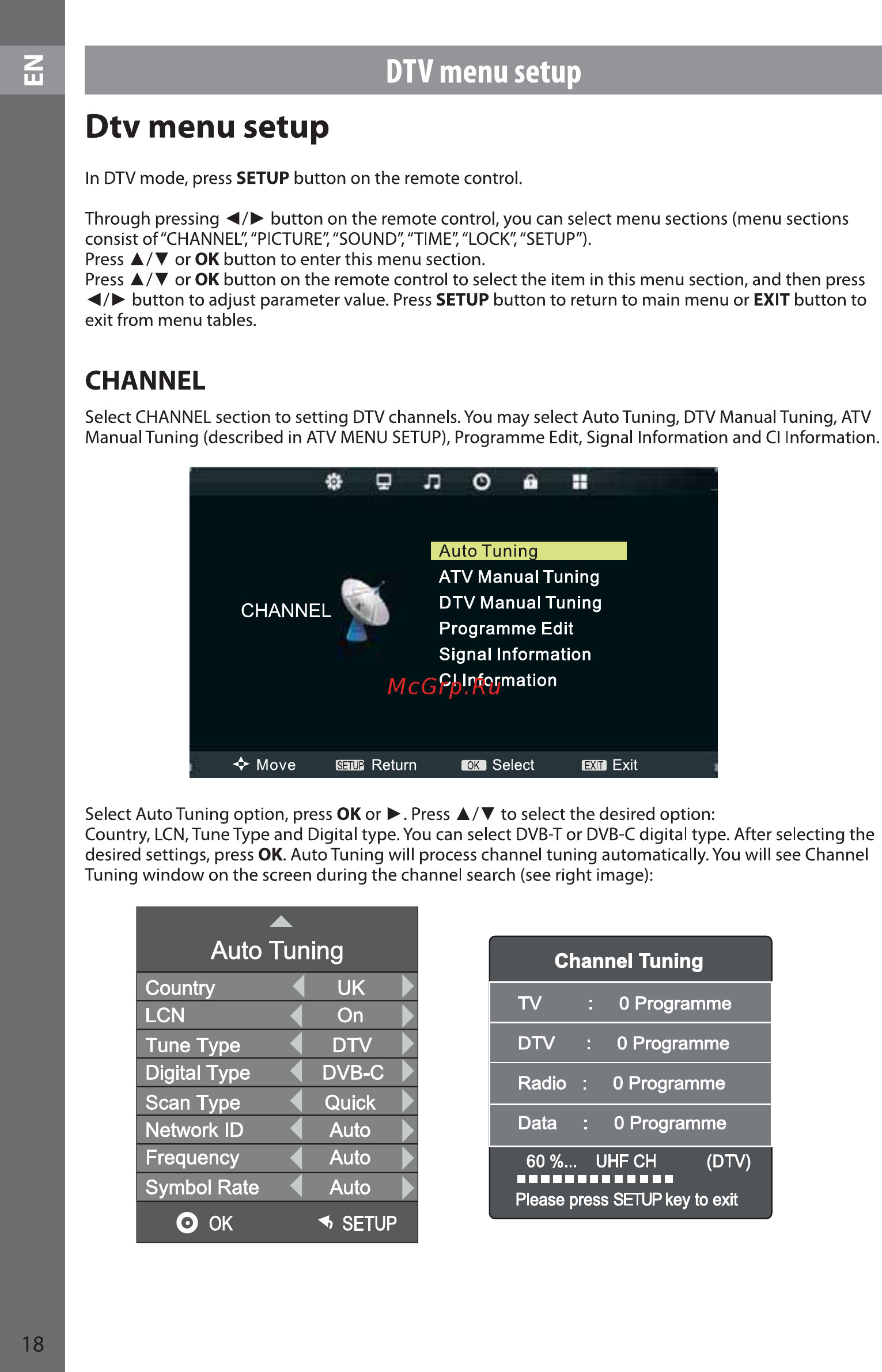 Sencor SLE 22F46DM4 [18/56] Dtv menu setup