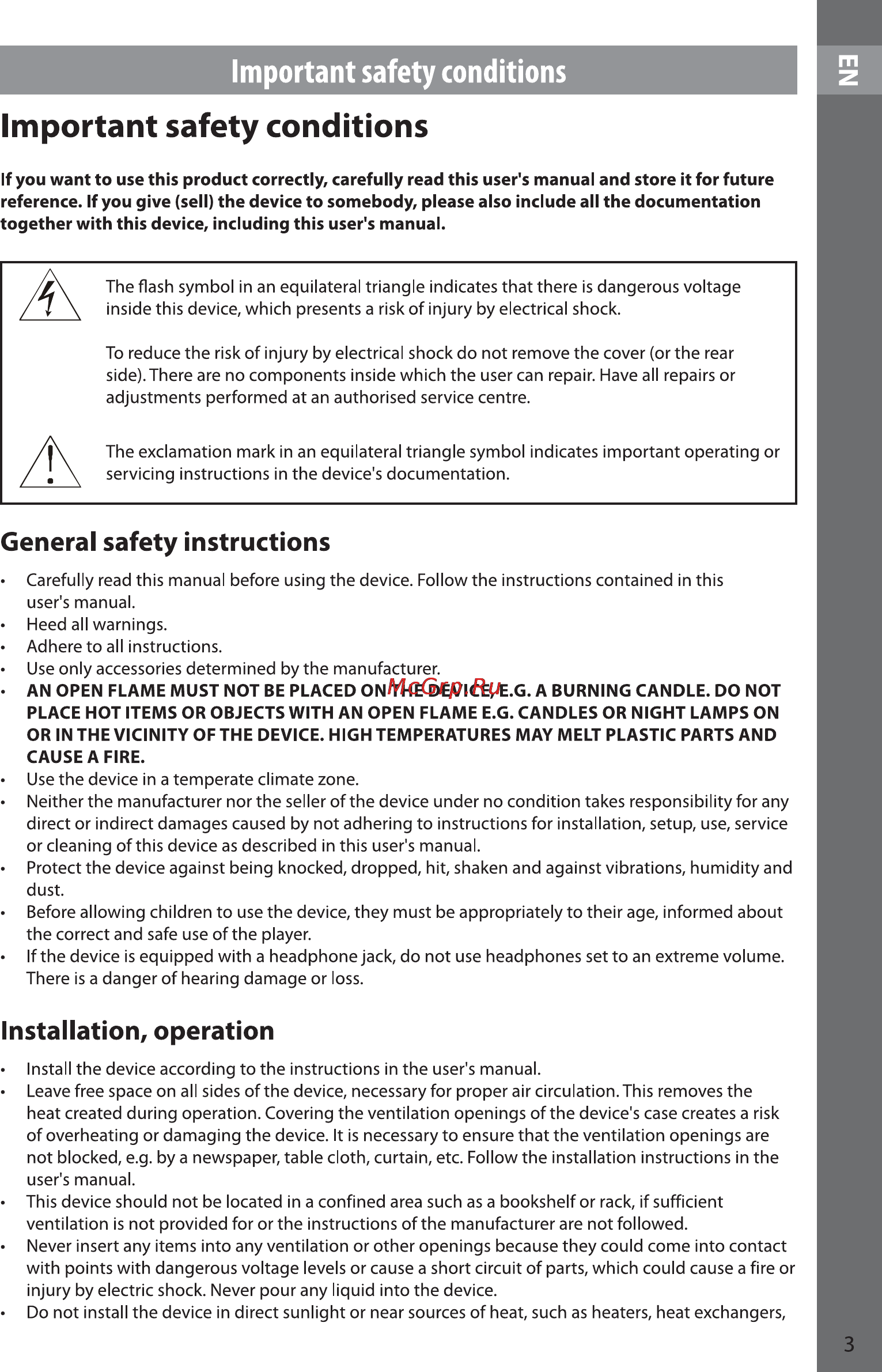 Sencor SLE 22F46DM4 [3/56] Important safety conditions