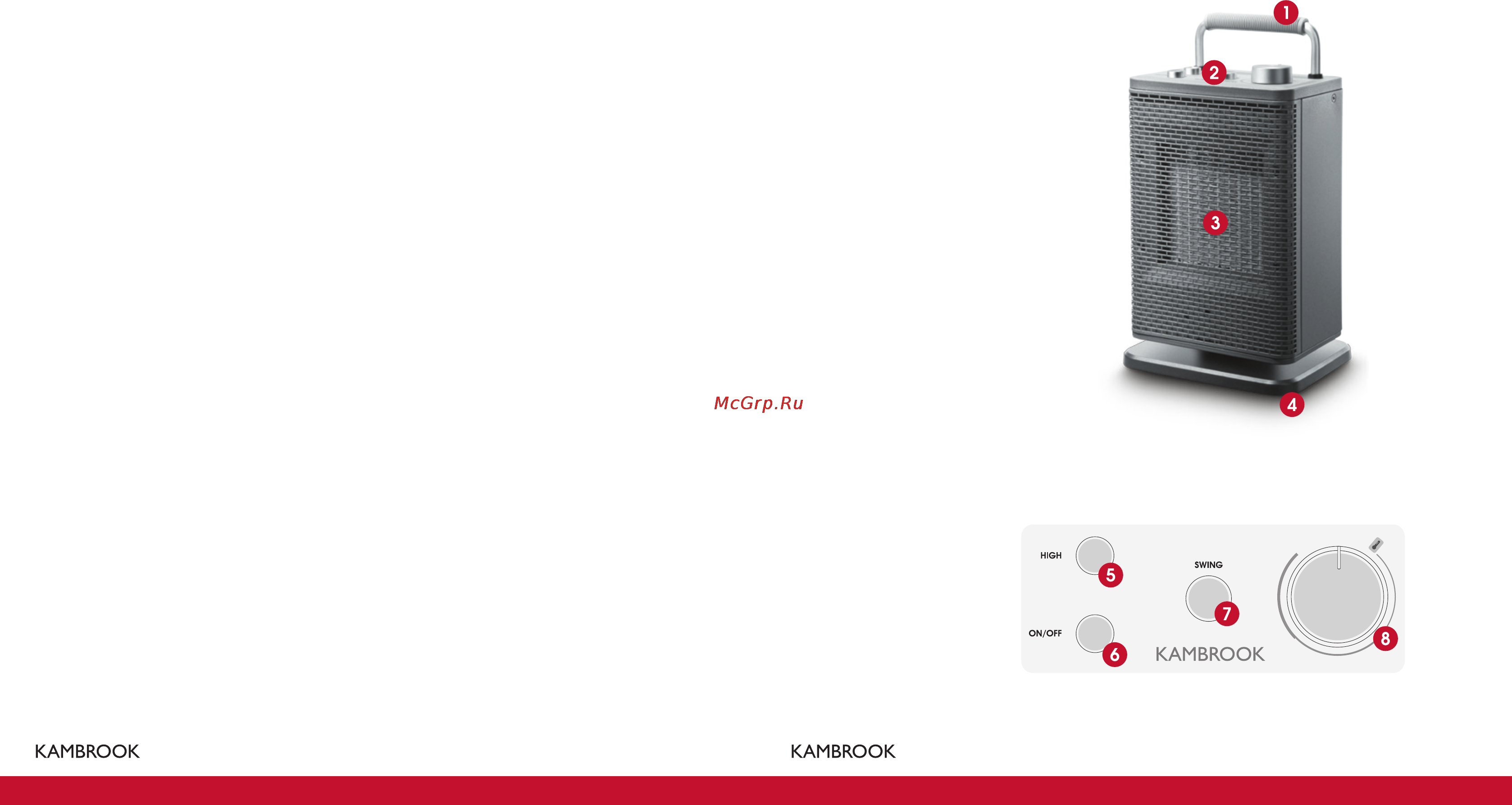 Kambrook ACH402 [2/5] Kambrook керамический обогреватель ach402