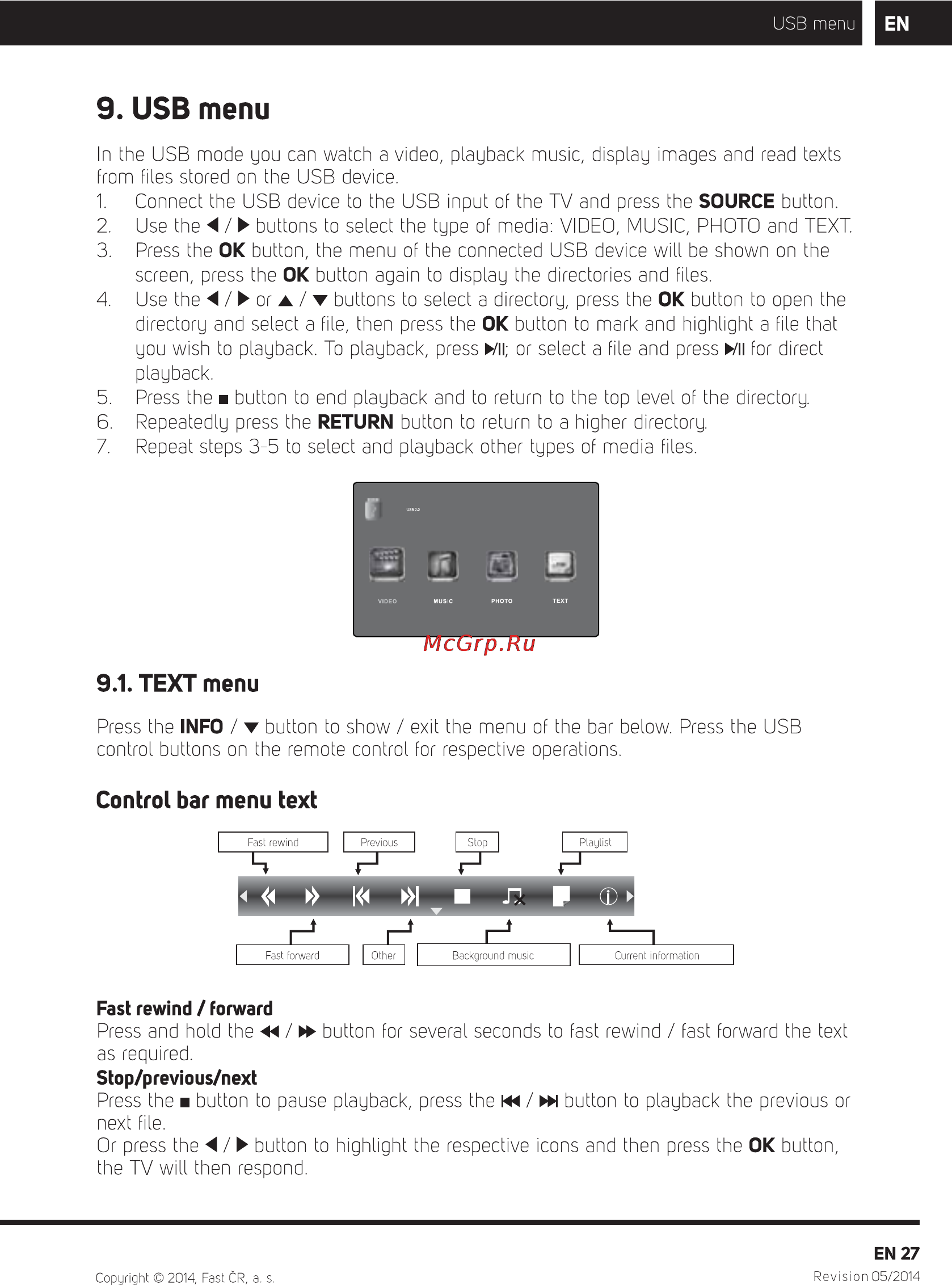 Sencor SLE 1461M4 [29/40] Usb menu