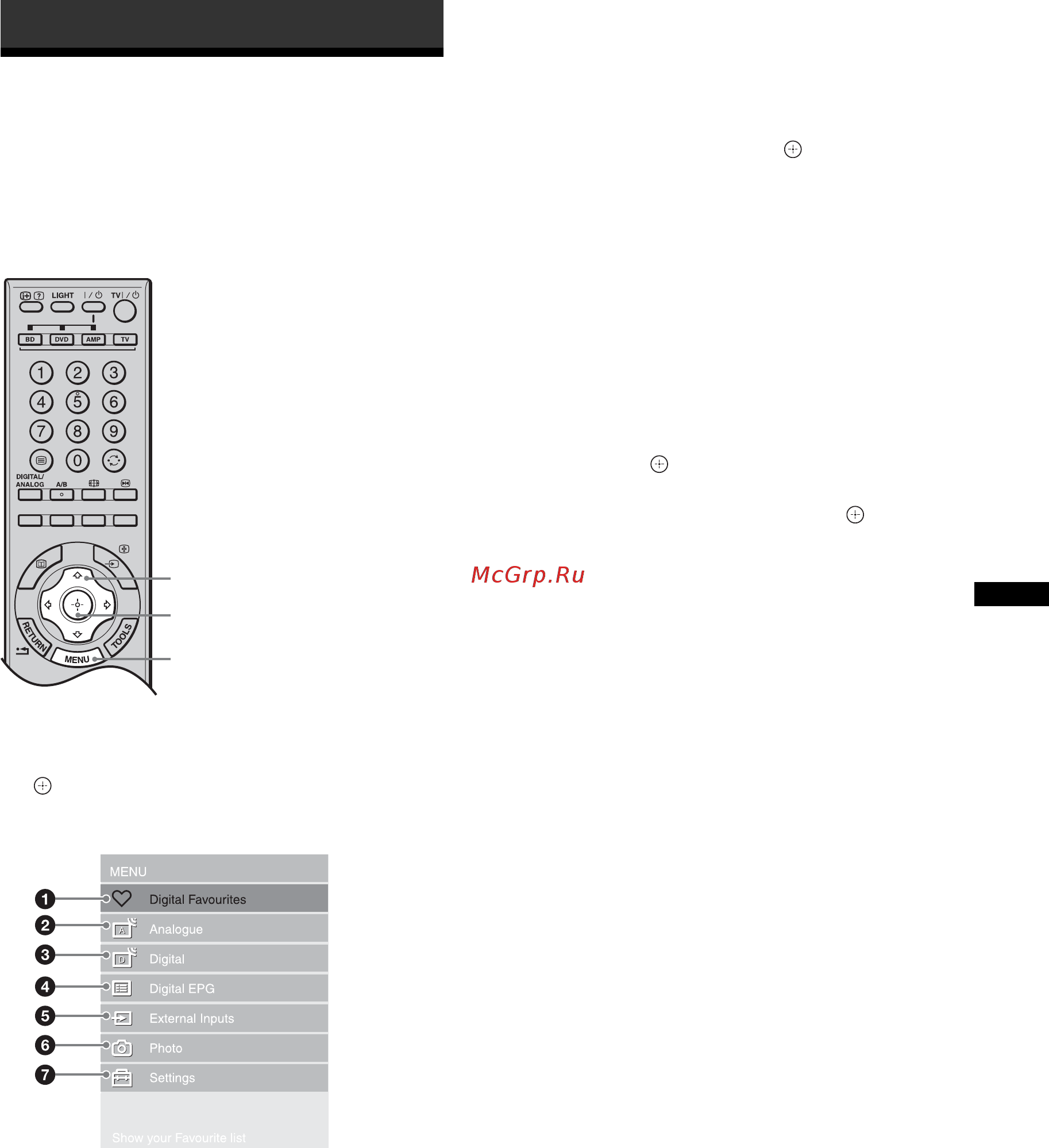 Sony BRAVIA KDL-40X3000 [27/164] Navigating through menus