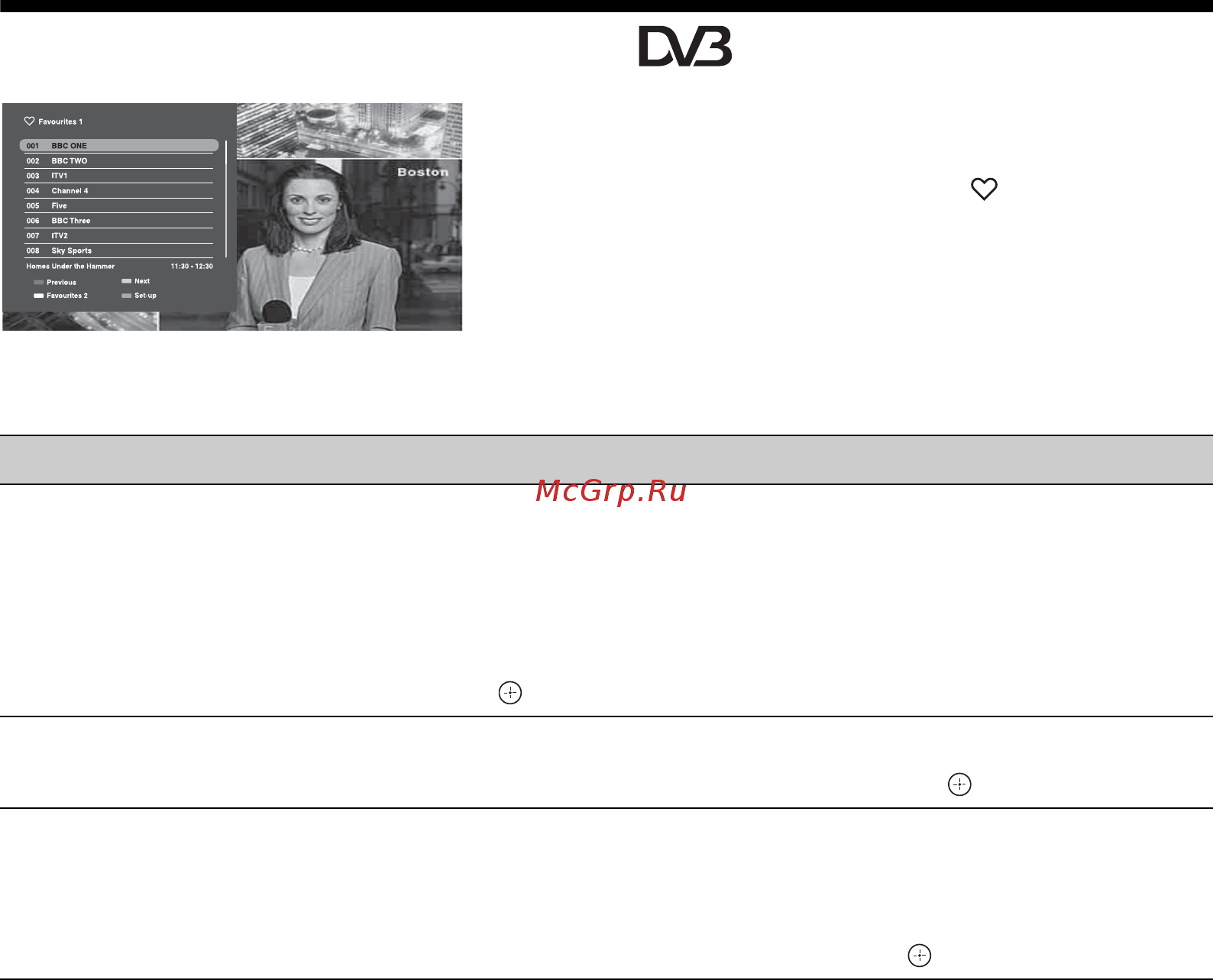 Sony BRAVIA KDL-46X4500 [20/188] Using the digital favourite list