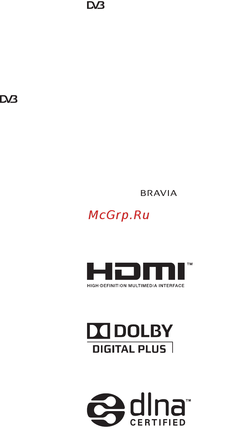 Sony BRAVIA KDL-40X4500 [58/188] Informacje dotyczące znaków towarowych