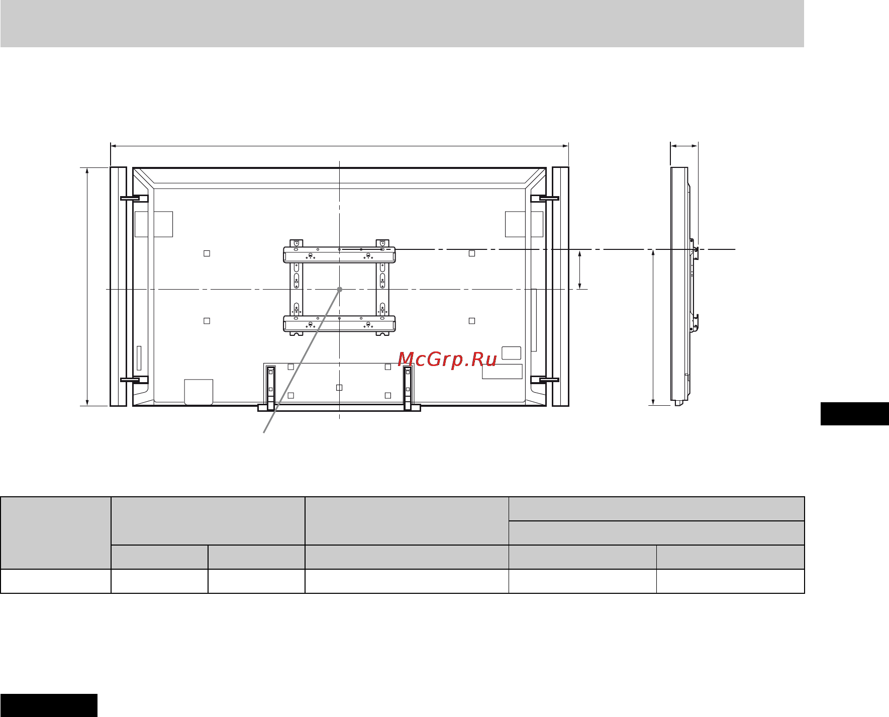 Sony BRAVIA KD-84X9005 [177/784] Tabelle der fernsehgeräte installationsabmessungen