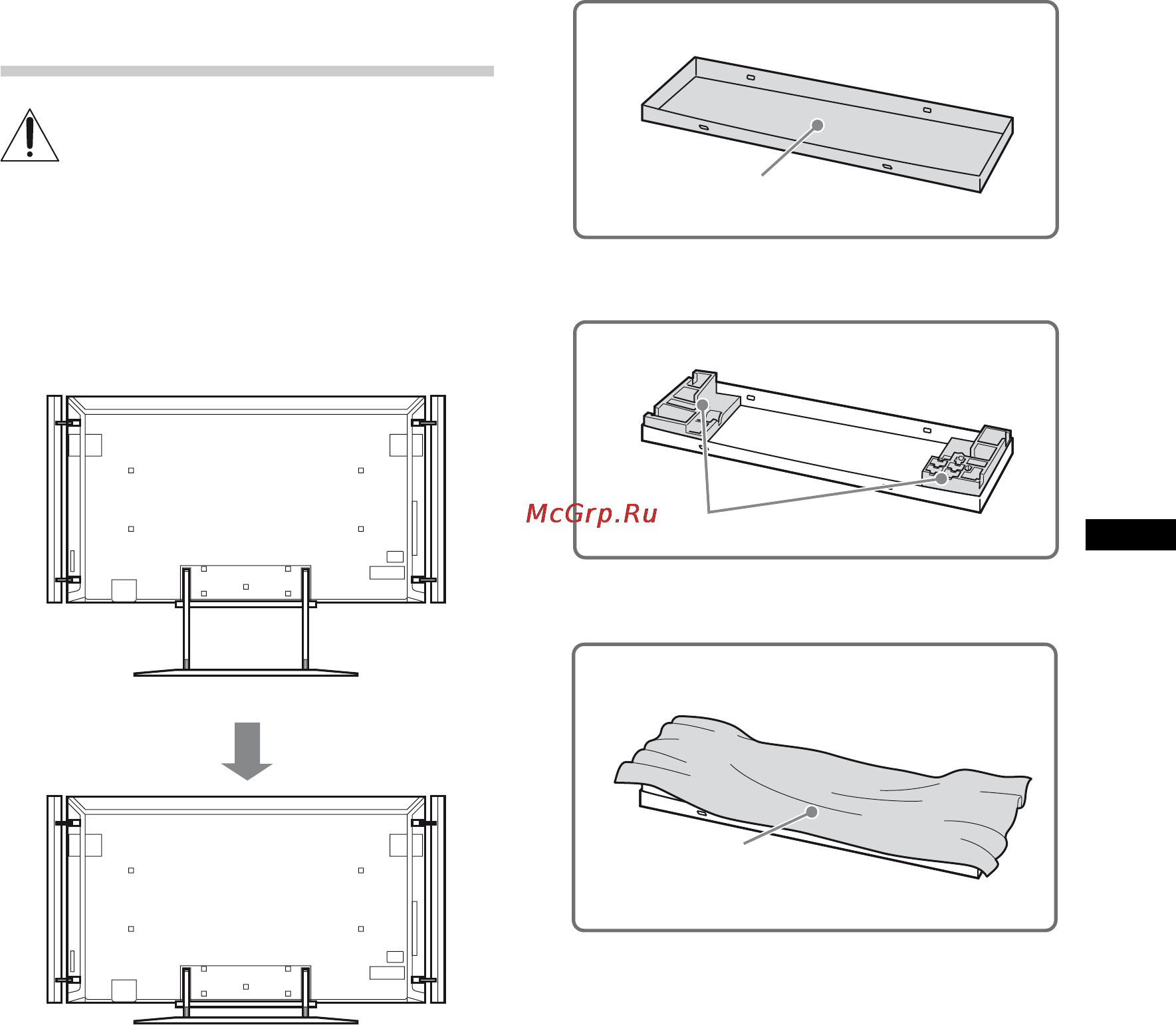 Sony BRAVIA KD-84X9005 [223/784] Montaggio del supporto da tavolo