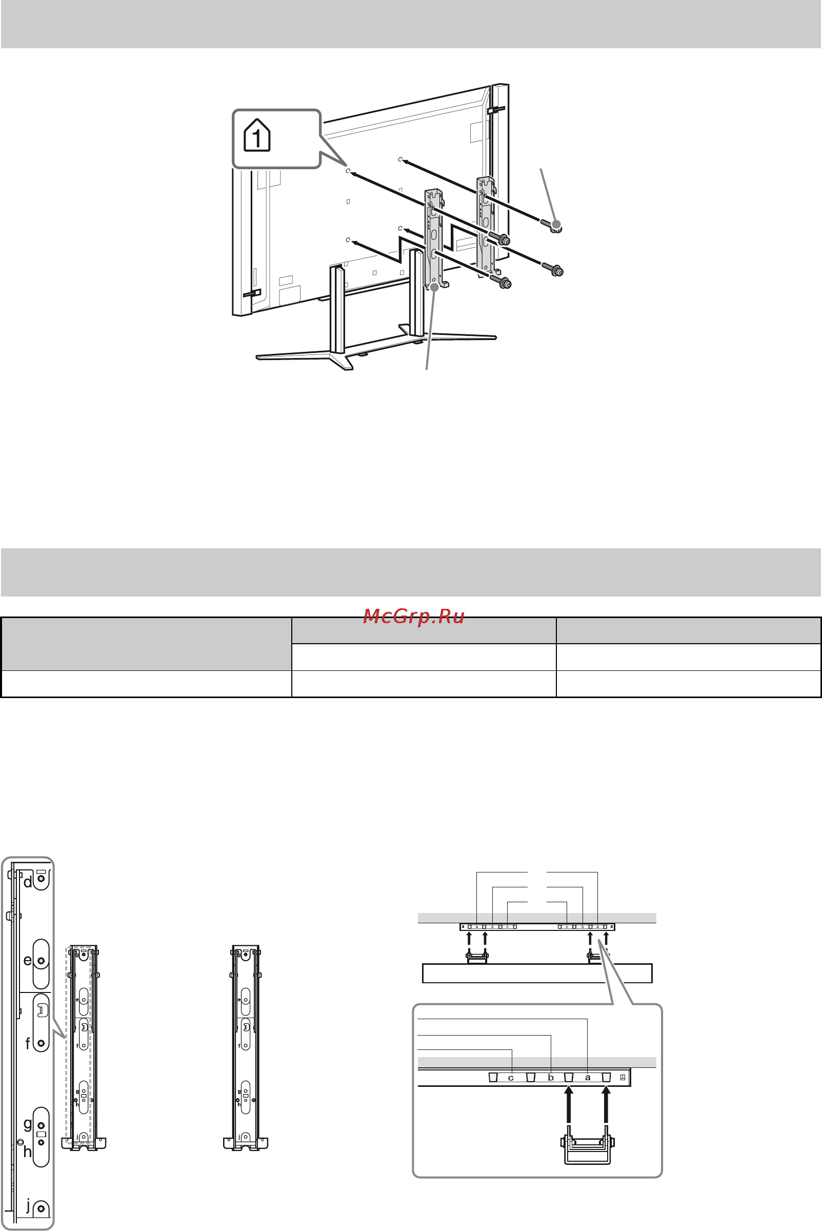 Sony BRAVIA KD-84X9005 [248/784] Diagramma e tabella della posizione di viti e ganci