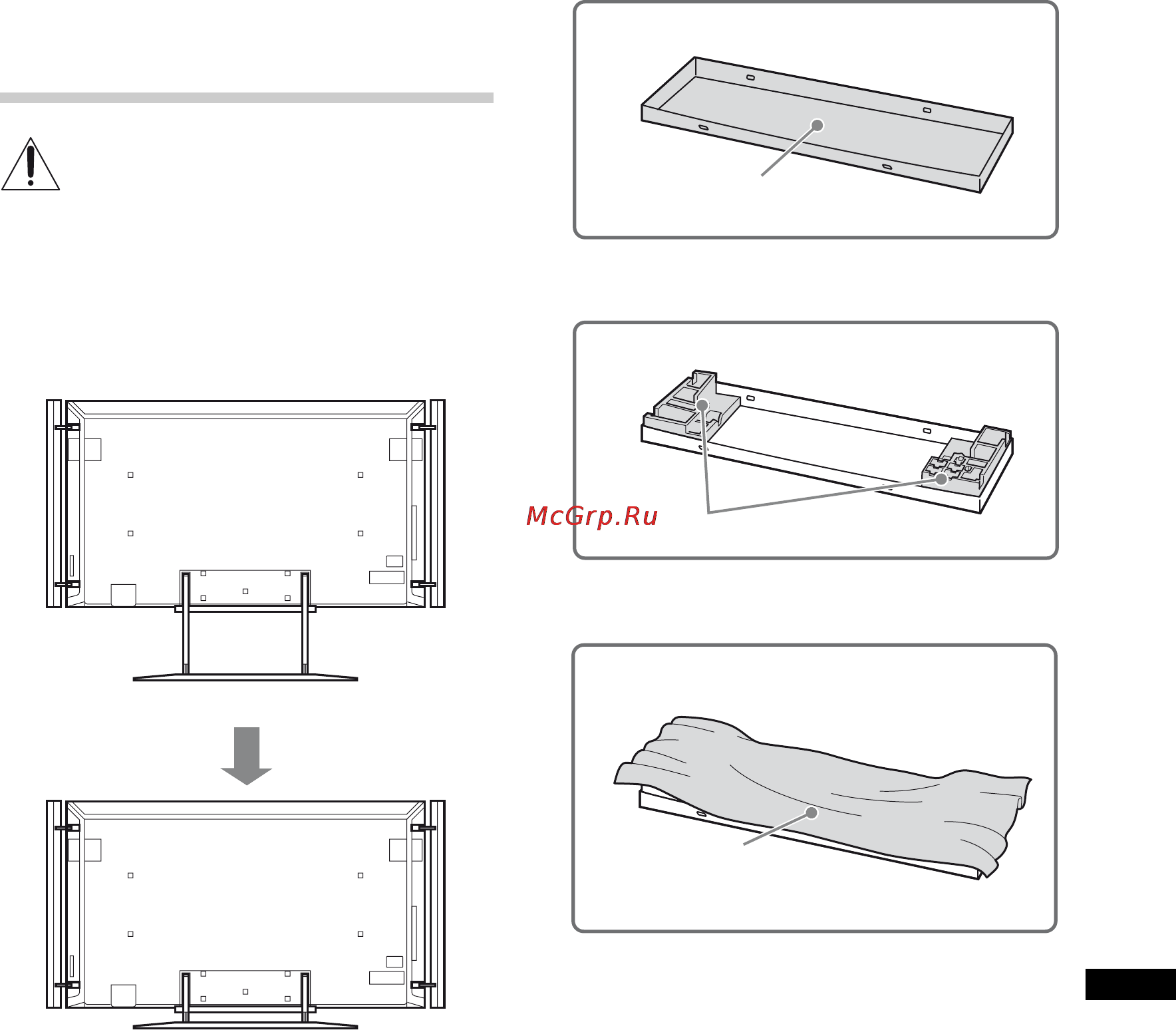 Sony BRAVIA KD-84X9005 [477/784] Montáž stolového stojana