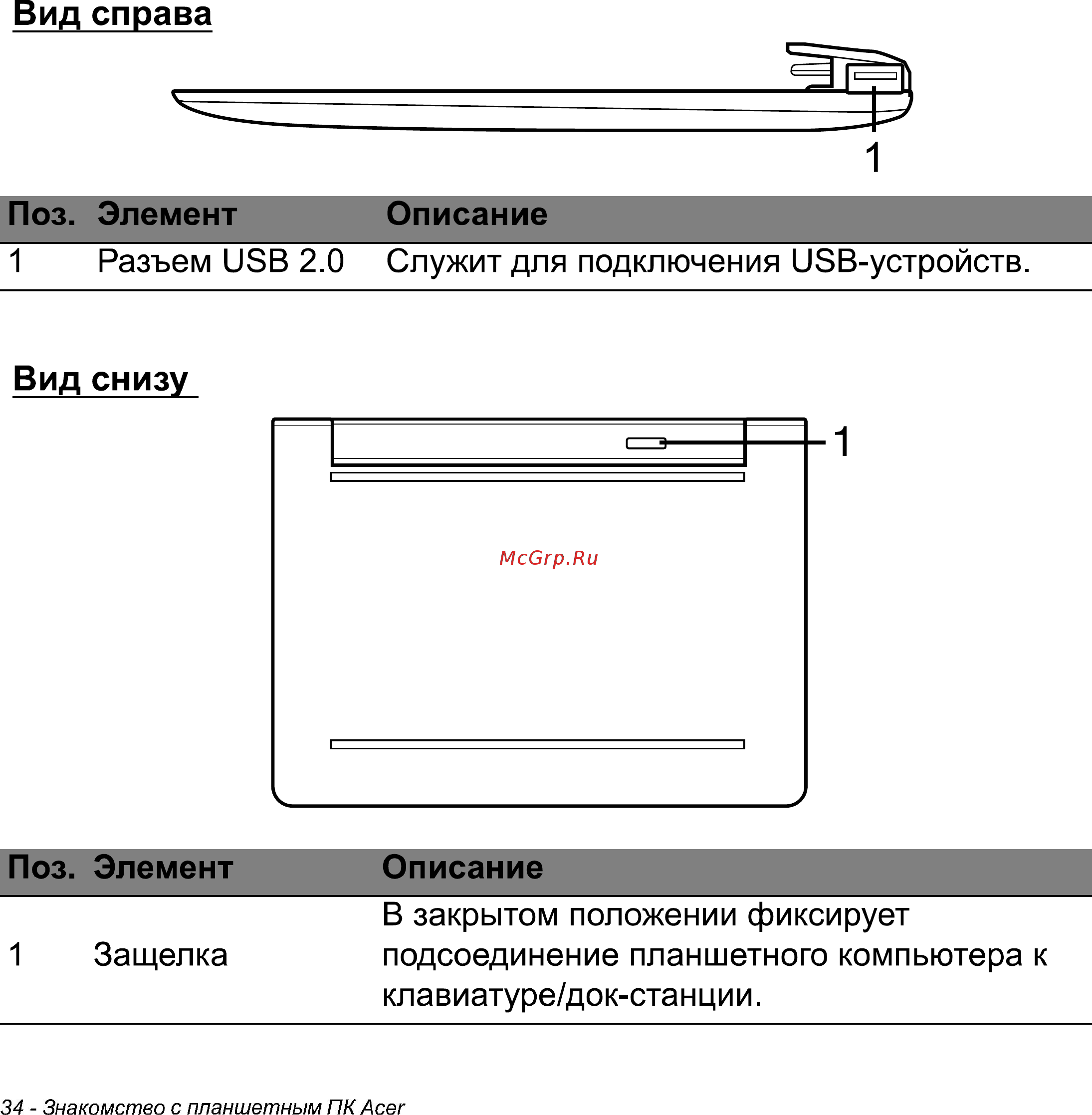 Acer Iconia W511 32Gb 3G Dock (NT.L0NER.005) Инструкция по эксплуатации онлайн [34/104] 87251
