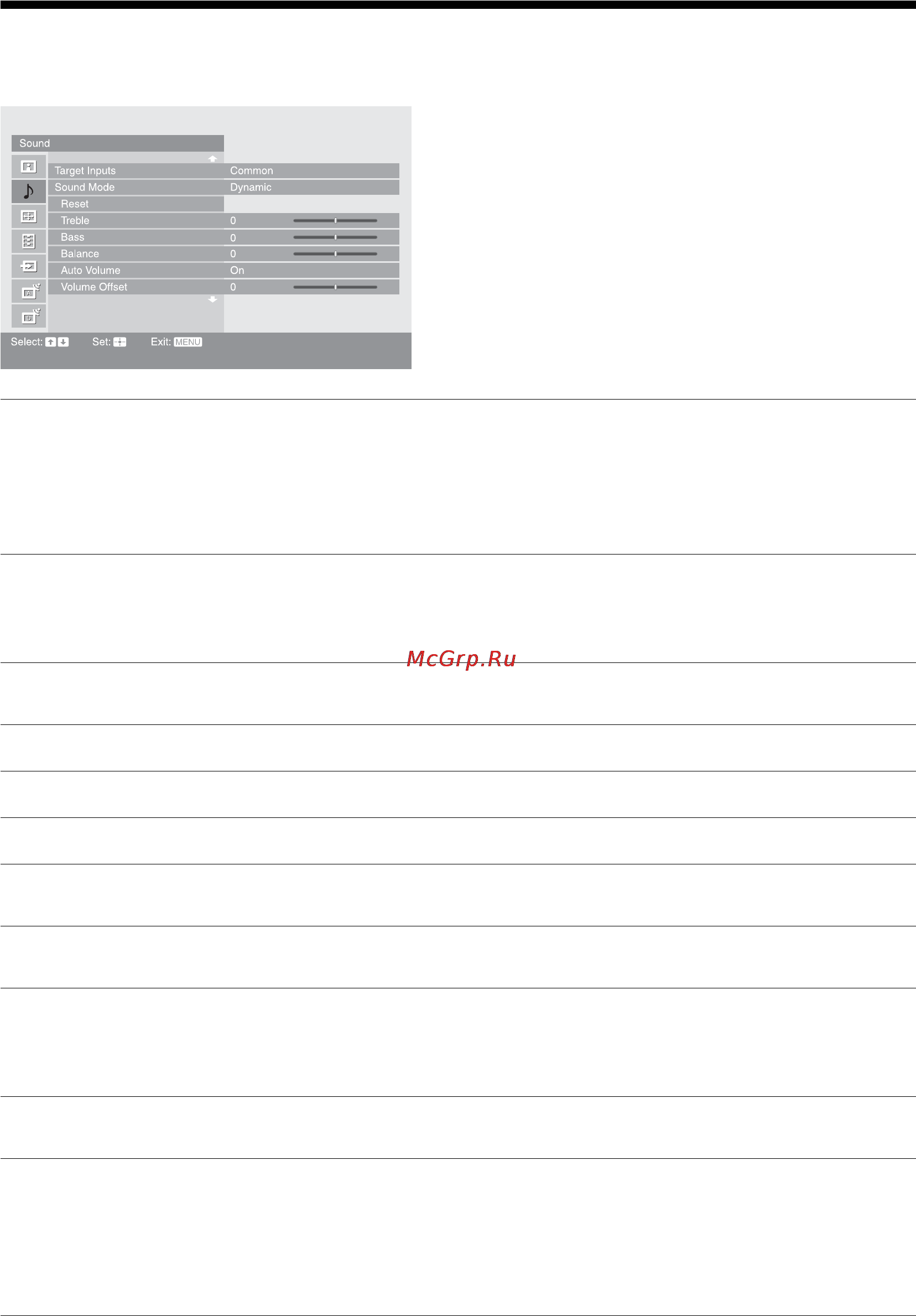 Sony BRAVIA KDL-46X2000 [26/156] Sound menu