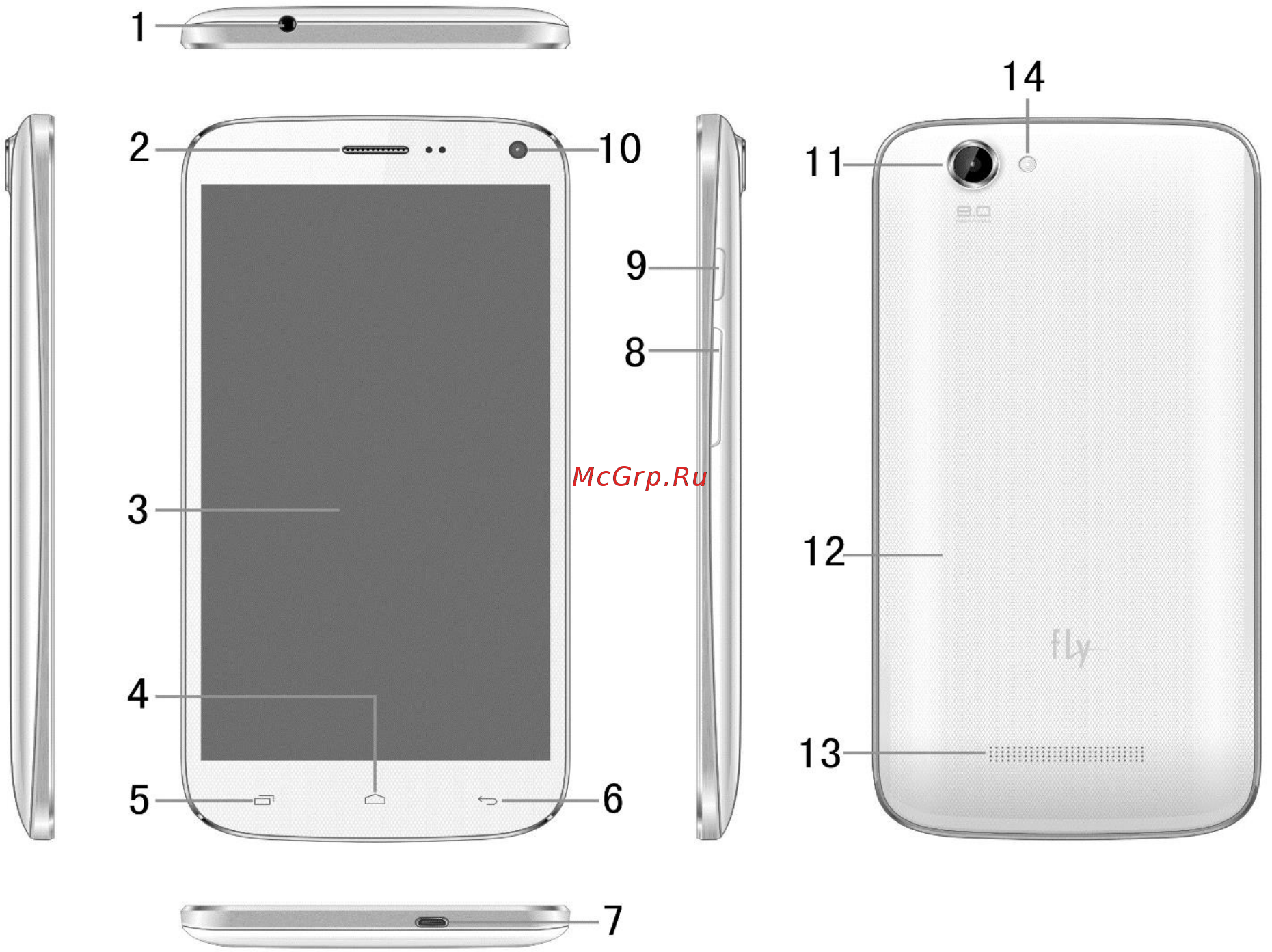 Fly IQ458 Quad Evo Tech 2 Silver White [11/49] Конструкция телефона