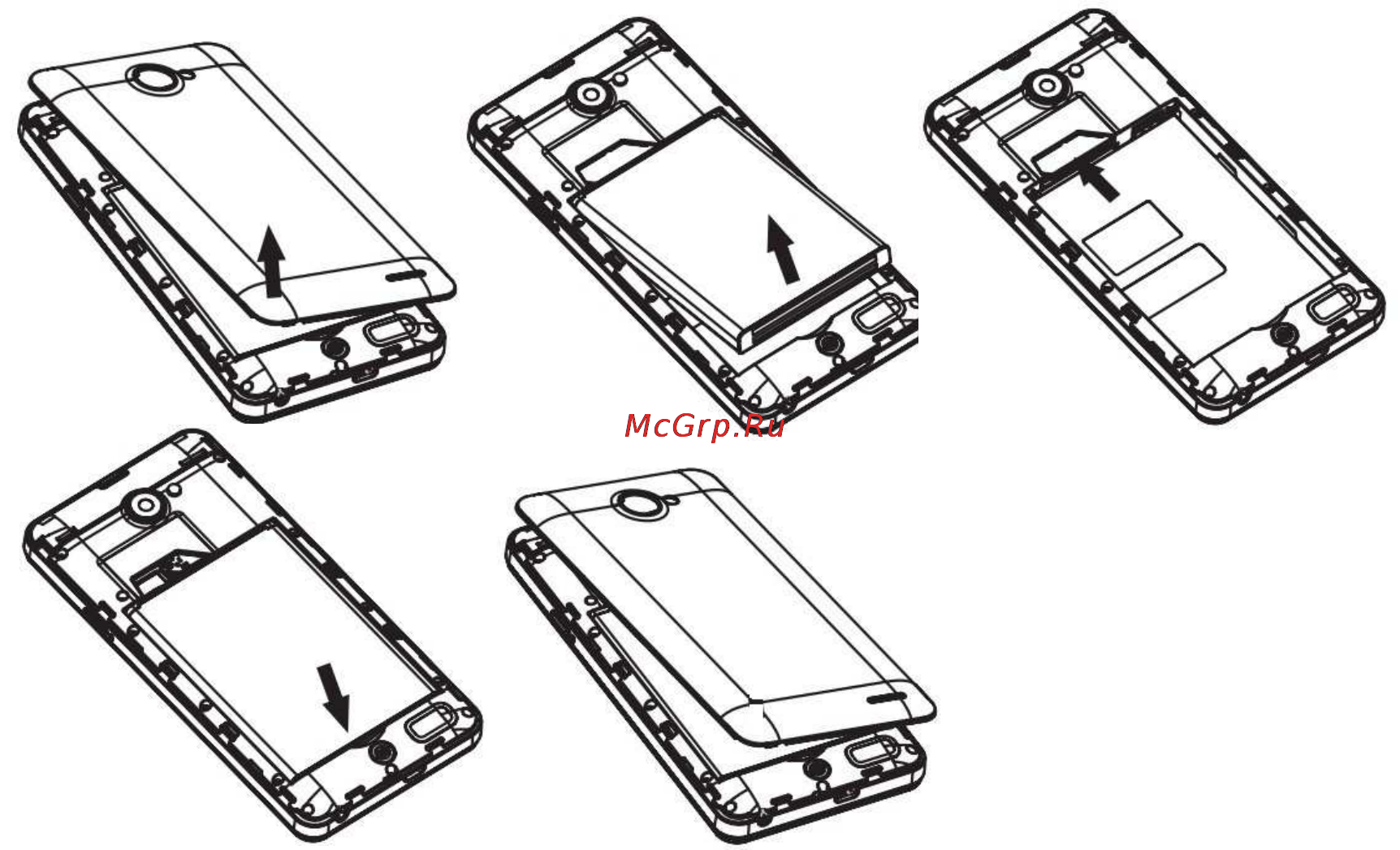 Fly IQ4403 Energy 3 [11/46] Установка sim и карты памяти