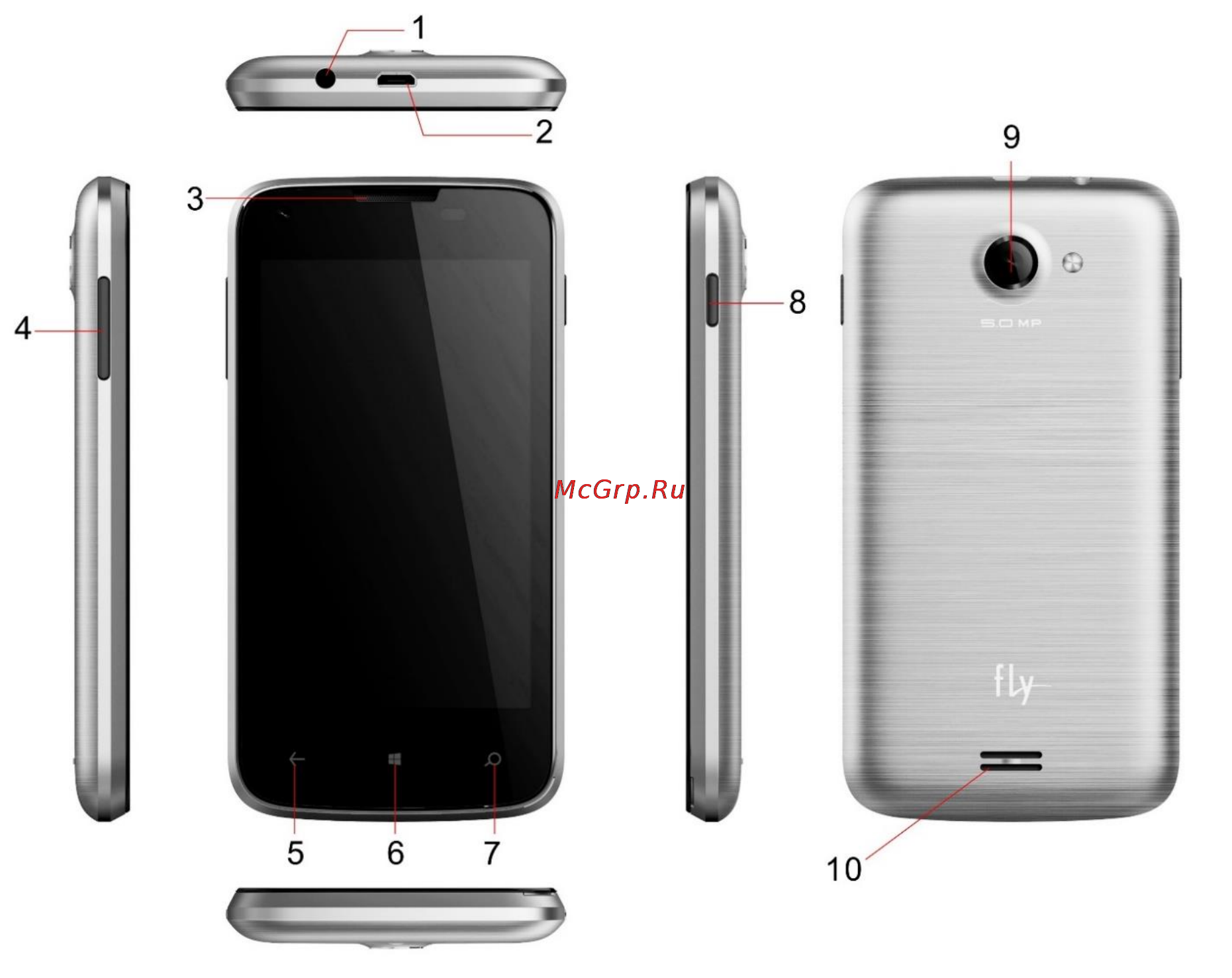 Fly ERA Windows IQ400W [10/37] Конструкция телефона
