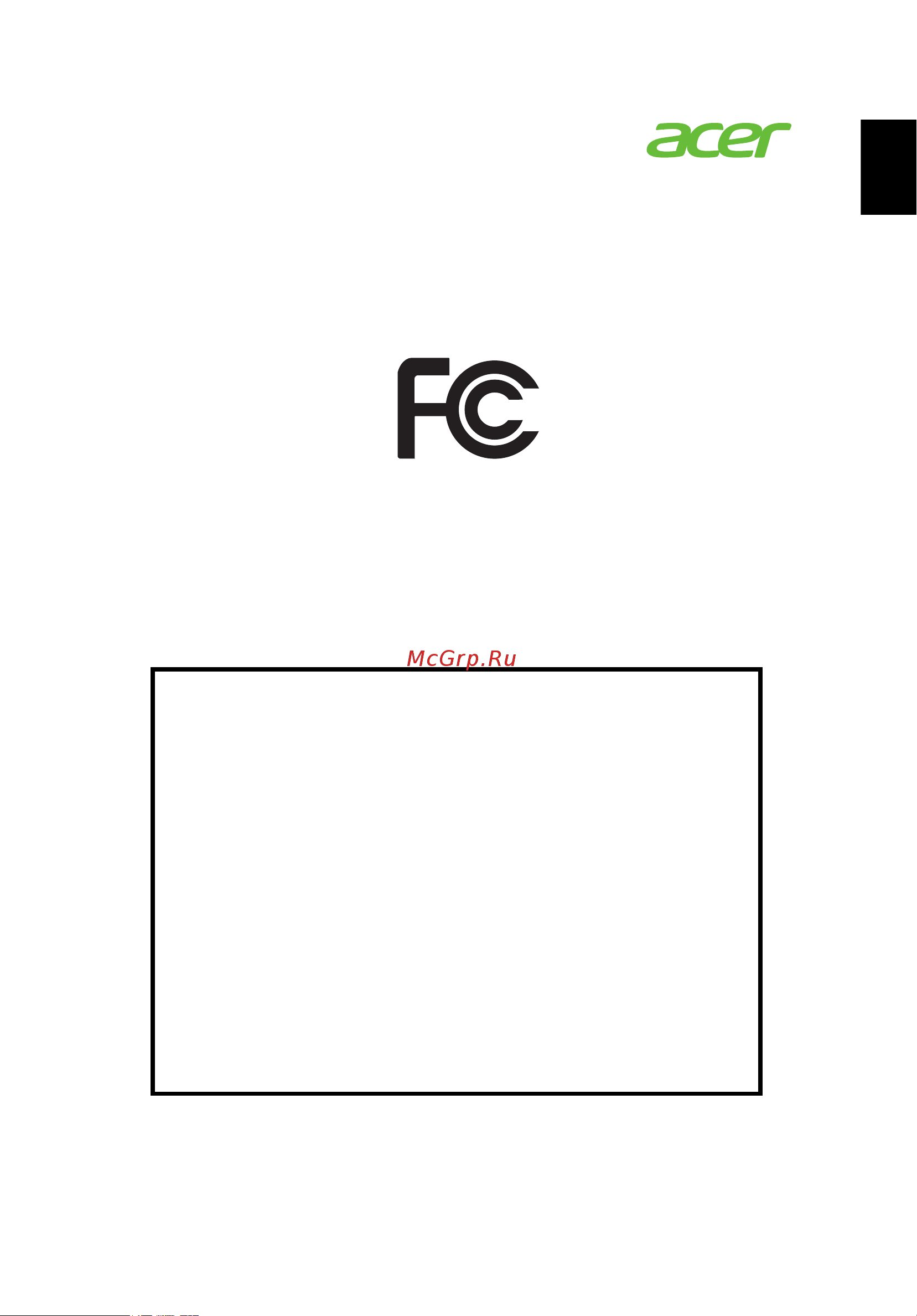 Acer P1500 [71/71] Federal communications commission declaration of conformity