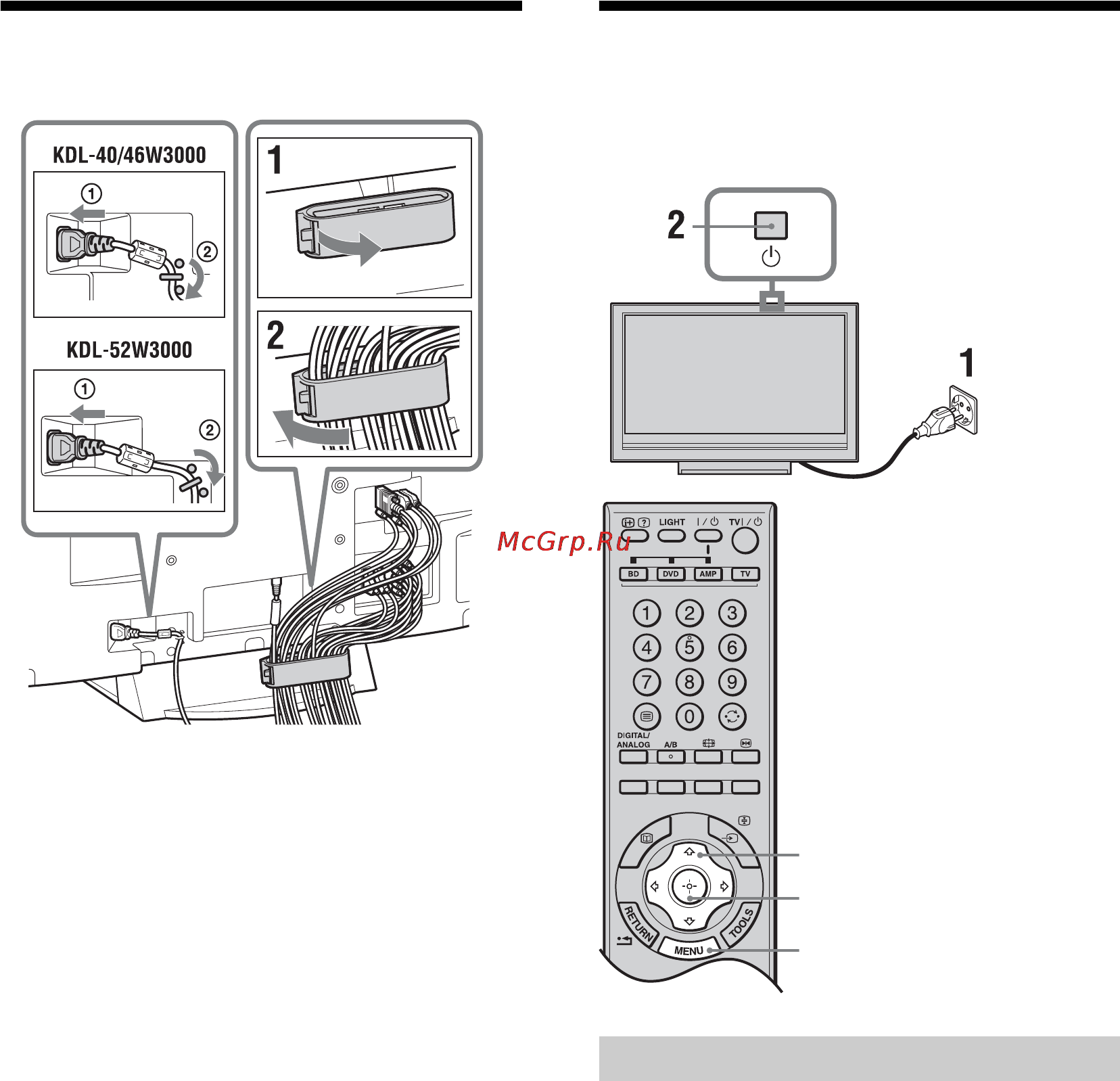 Sony BRAVIA KDL-40W3000 [106/156] Укладка кабелей