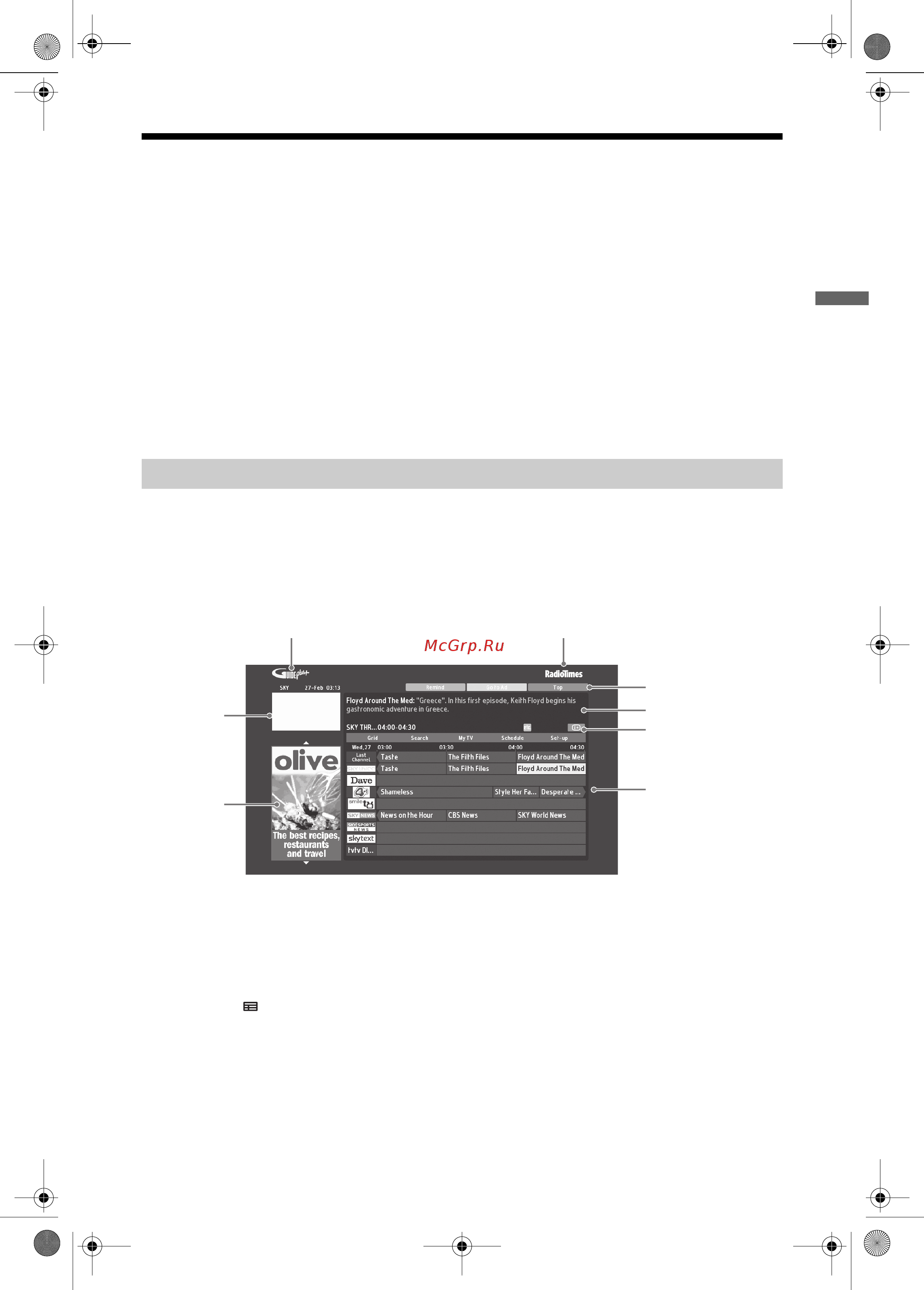Sony BRAVIA KDL-32W5720 [71/109] Guide plus та цифрової електронної програми телепередач epg