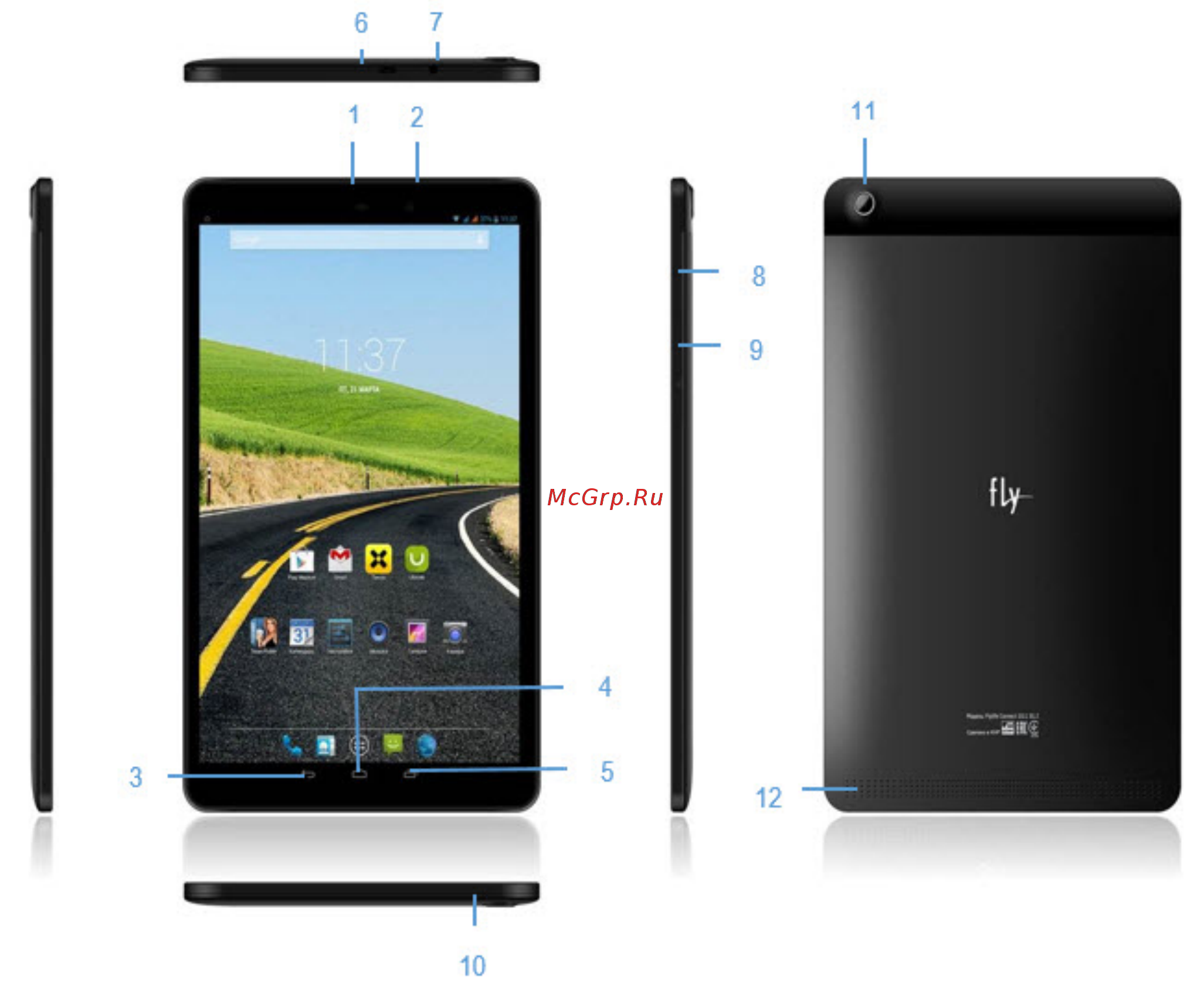 Fly Flylife Connect 10.1 3G 2 Инструкция по эксплуатации онлайн [9/42] 87322