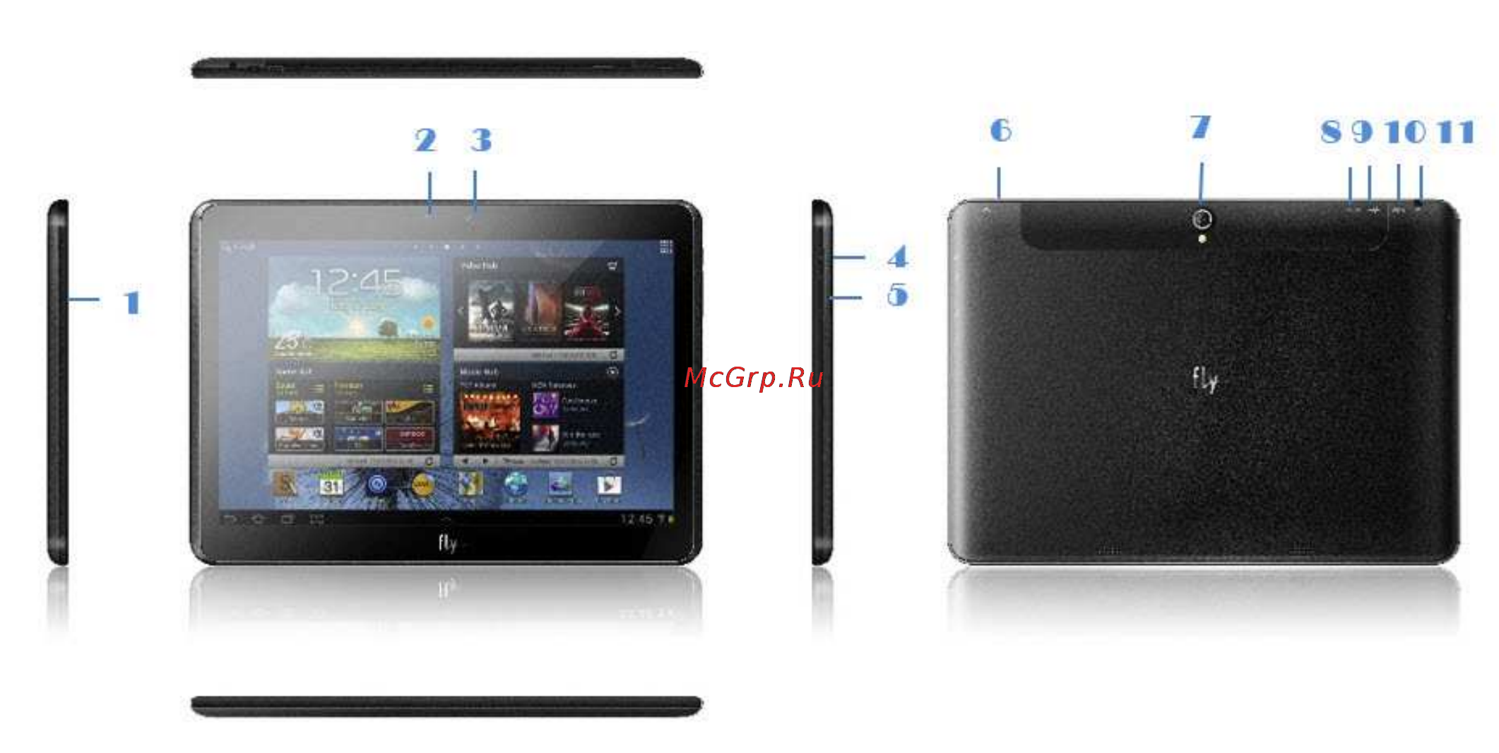 Fly Flylife Connect 10.1 3G [6/19] Конструкция планшета
