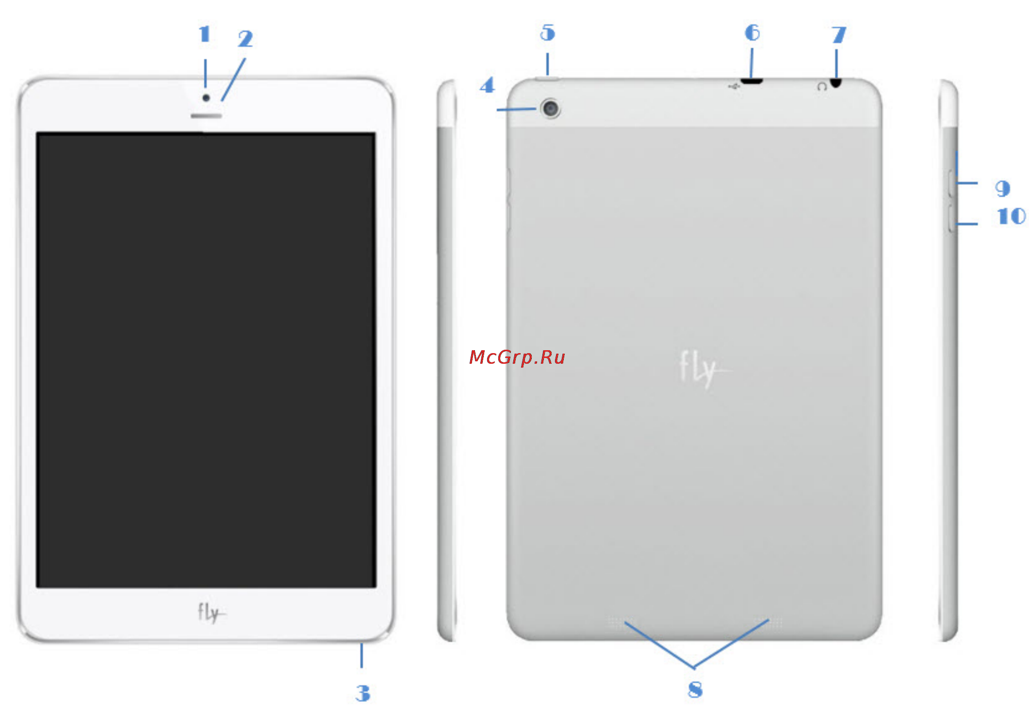 Fly Flylife Connect 7.85 3G Slim [6/19] Конструкция планшета