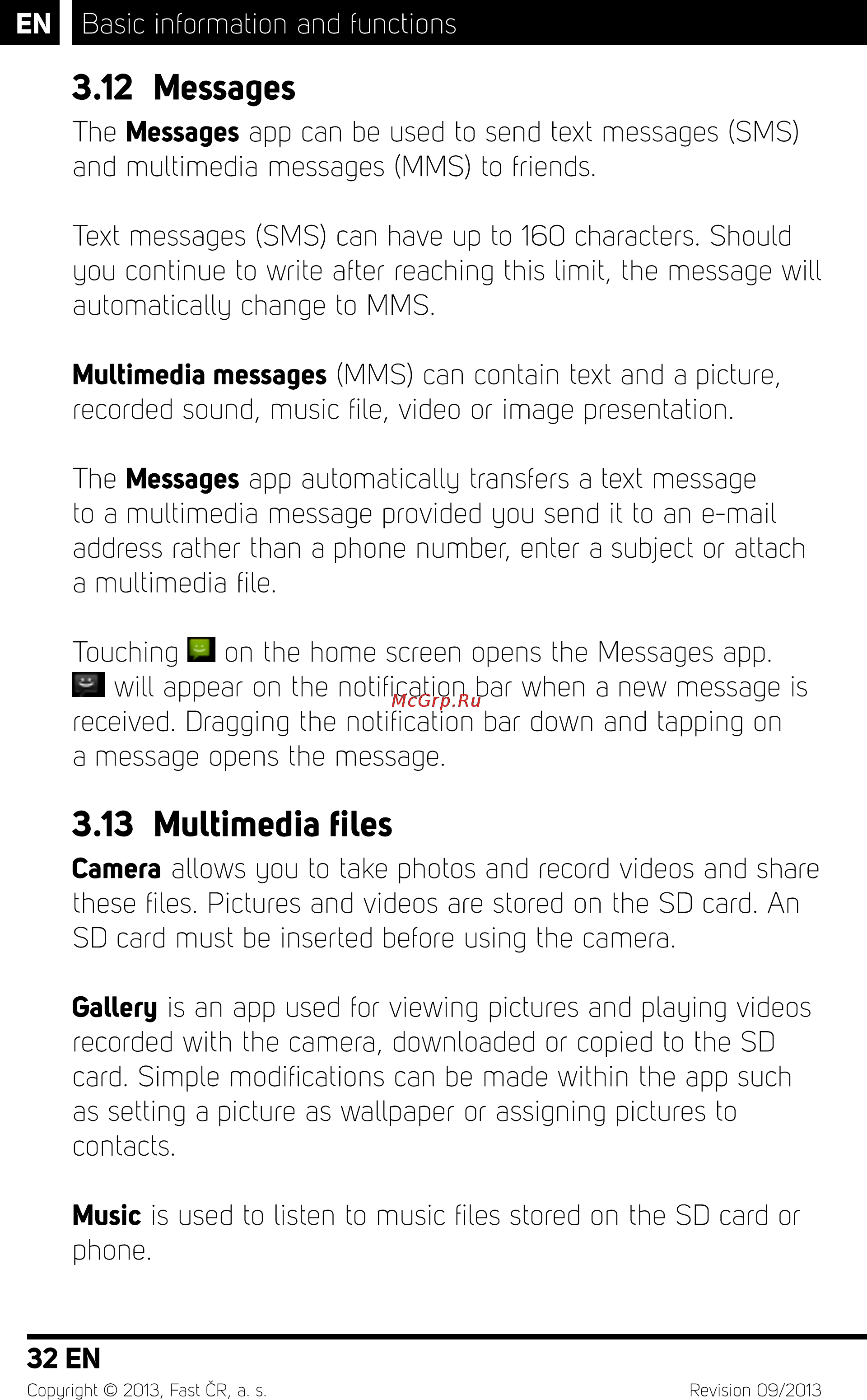 Sencor Element P500 White [34/48] Messages